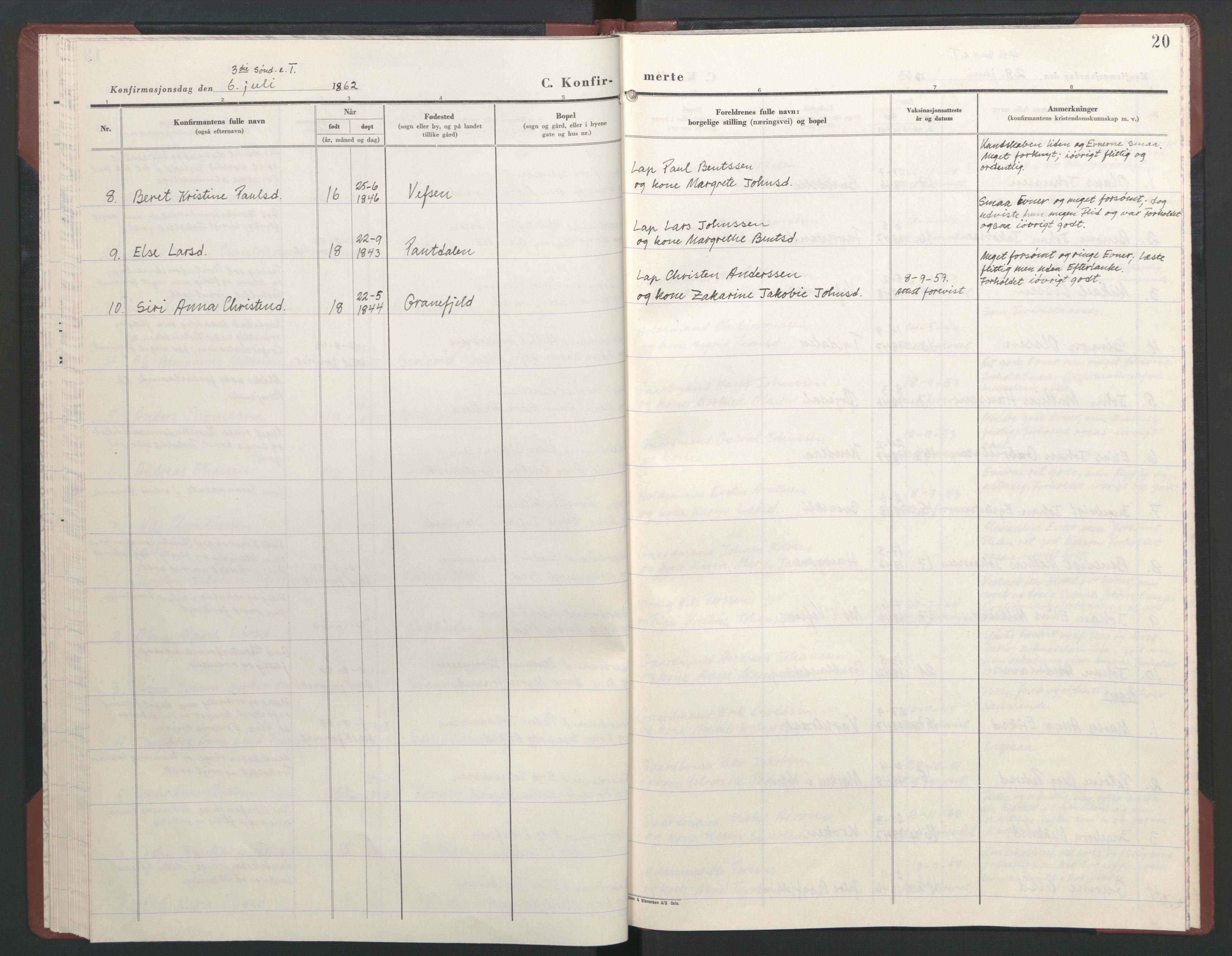 Ministerialprotokoller, klokkerbøker og fødselsregistre - Nordland, AV/SAT-A-1459/823/L0335: Parish register (official) no. 823D01, 1860-1864, p. 20