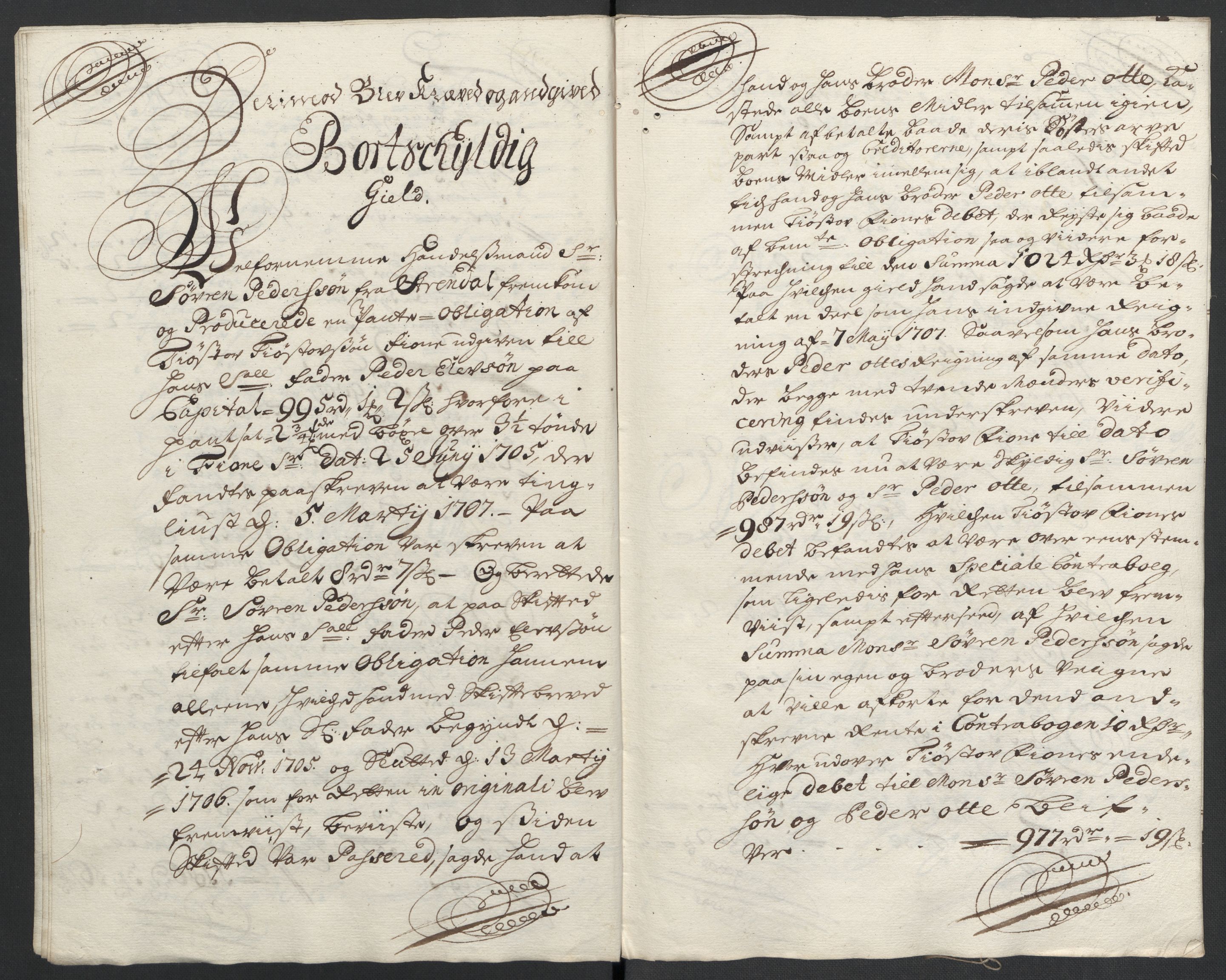 Rentekammeret inntil 1814, Reviderte regnskaper, Fogderegnskap, AV/RA-EA-4092/R36/L2116: Fogderegnskap Øvre og Nedre Telemark og Bamble, 1706-1707, p. 212