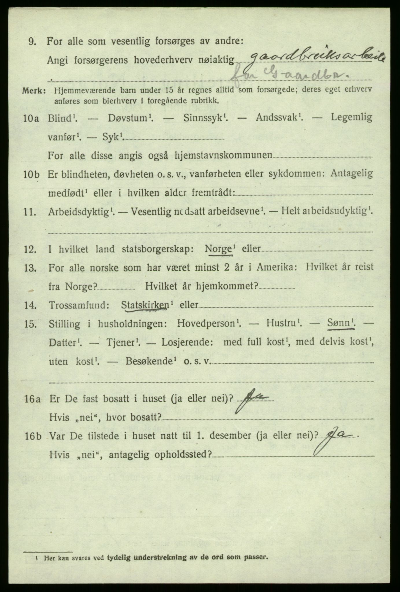 SAB, 1920 census for Leikanger, 1920, p. 1413