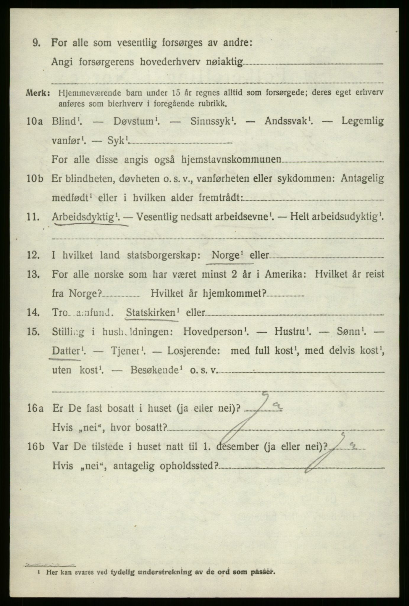 SAB, 1920 census for Innvik, 1920, p. 4526