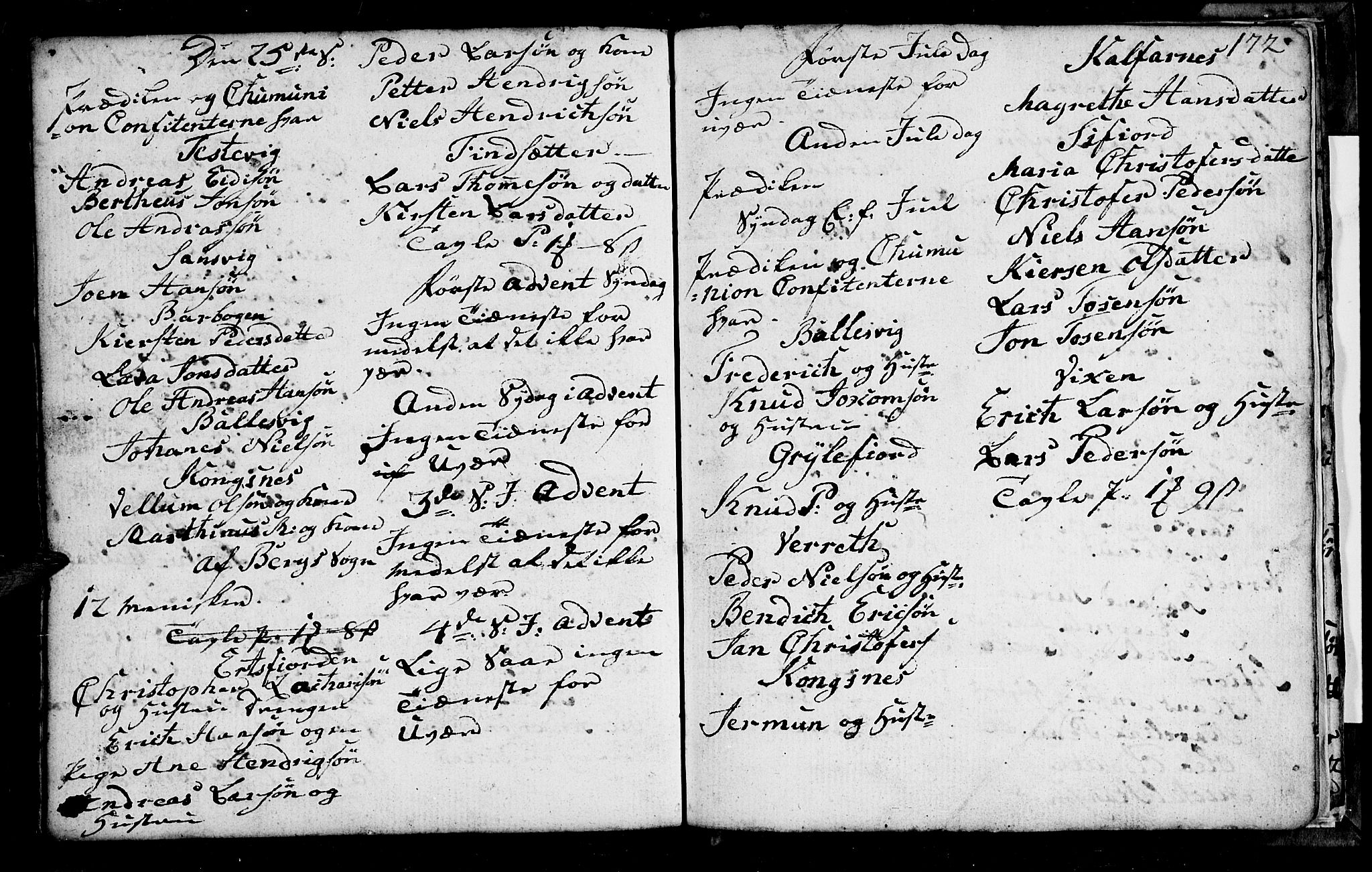 Berg sokneprestkontor, SATØ/S-1318/G/Ga/Gab/L0010klokker: Parish register (copy) no. 10, 1783-1811, p. 172