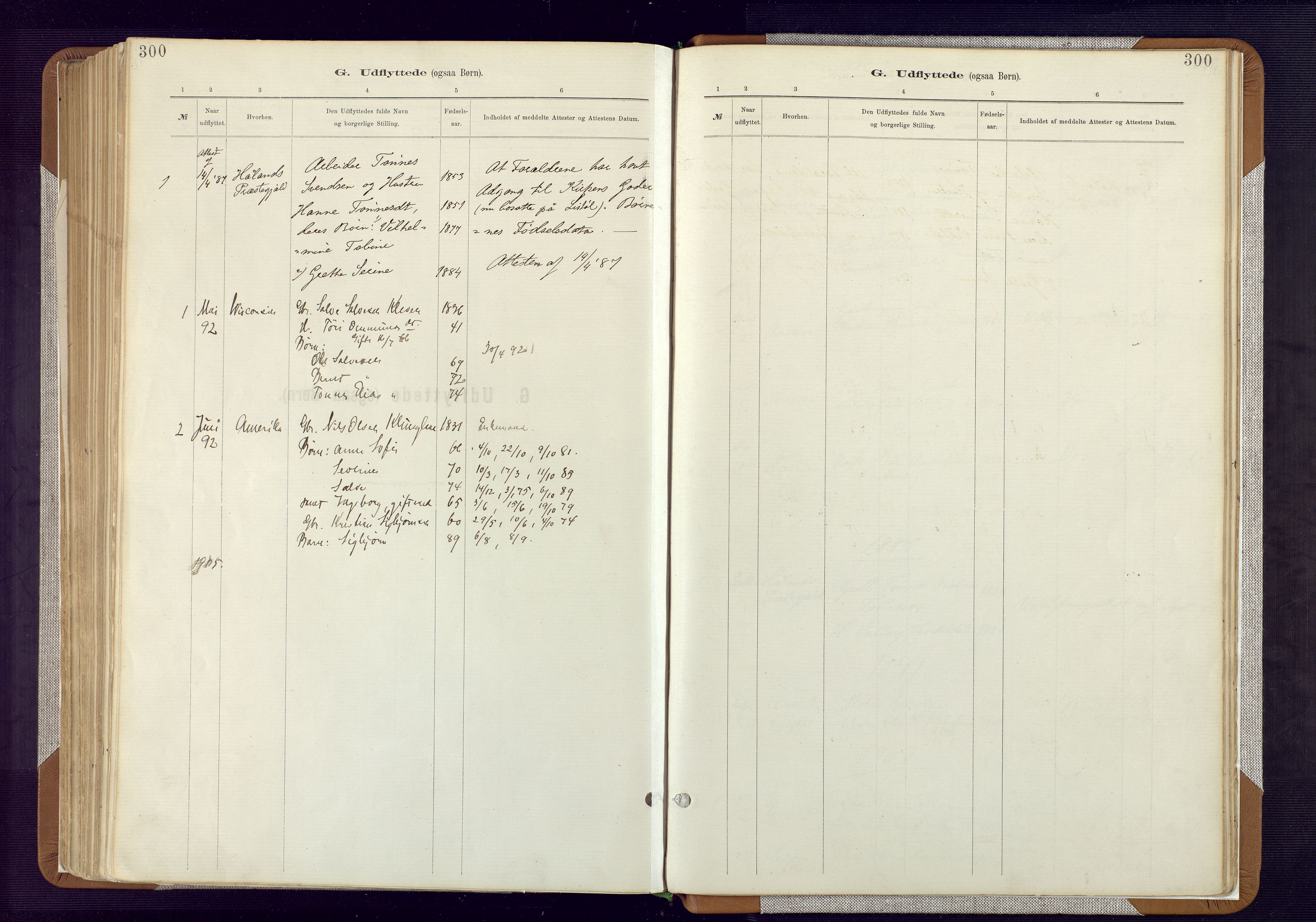 Bakke sokneprestkontor, AV/SAK-1111-0002/F/Fa/Fab/L0003: Parish register (official) no. A 3, 1884-1921, p. 300