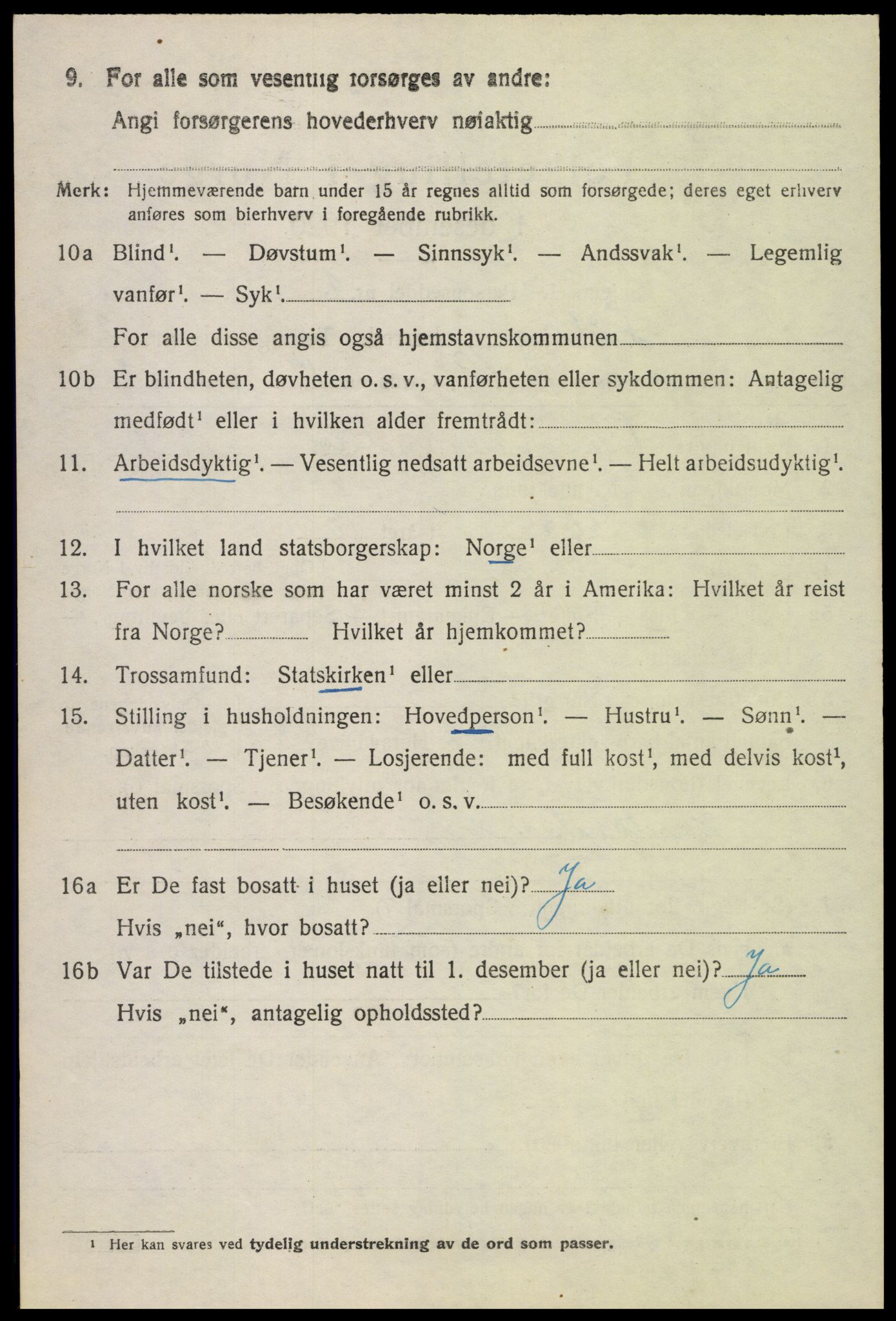 SAH, 1920 census for Fåberg, 1920, p. 3457