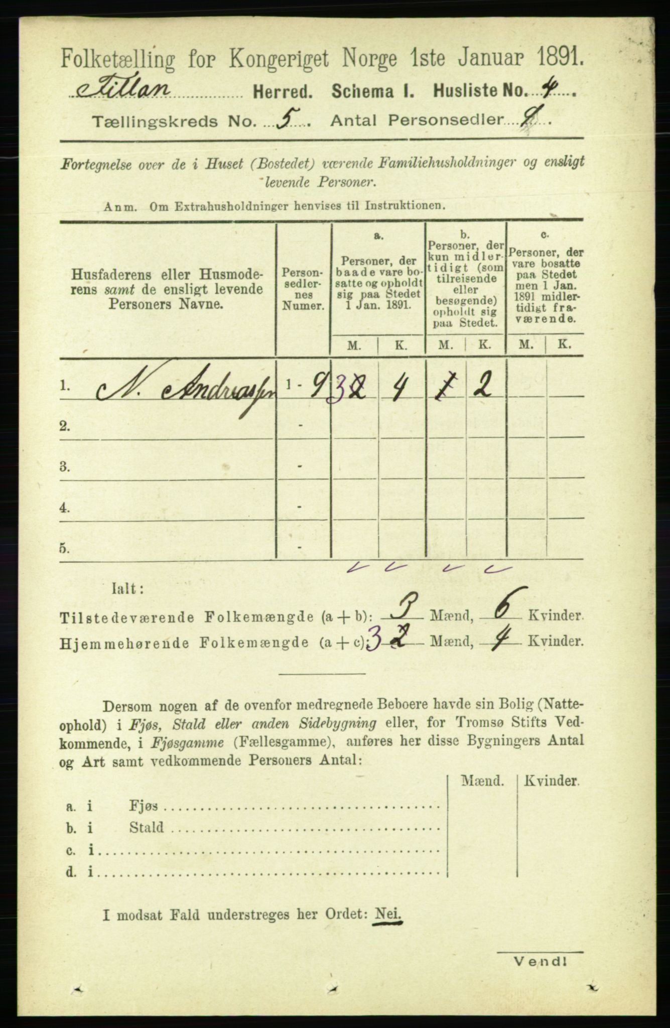 RA, 1891 census for 1616 Fillan, 1891, p. 959