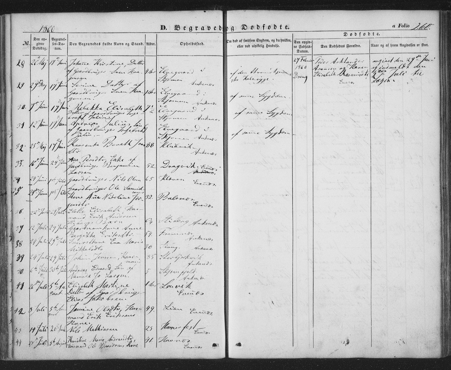 Ministerialprotokoller, klokkerbøker og fødselsregistre - Nordland, AV/SAT-A-1459/863/L0895: Parish register (official) no. 863A07, 1851-1860, p. 260