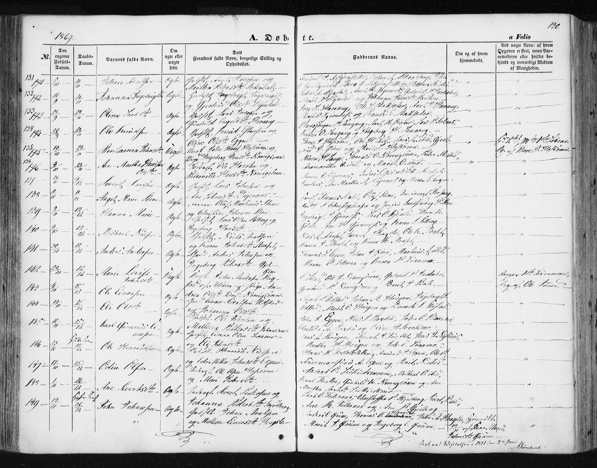 Ministerialprotokoller, klokkerbøker og fødselsregistre - Sør-Trøndelag, AV/SAT-A-1456/668/L0806: Parish register (official) no. 668A06, 1854-1869, p. 130