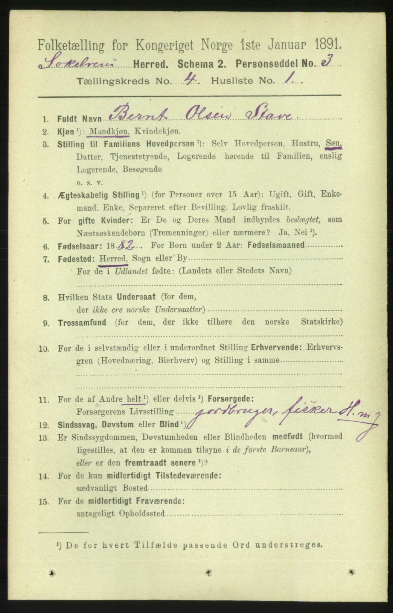 RA, 1891 census for 1528 Sykkylven, 1891, p. 2318