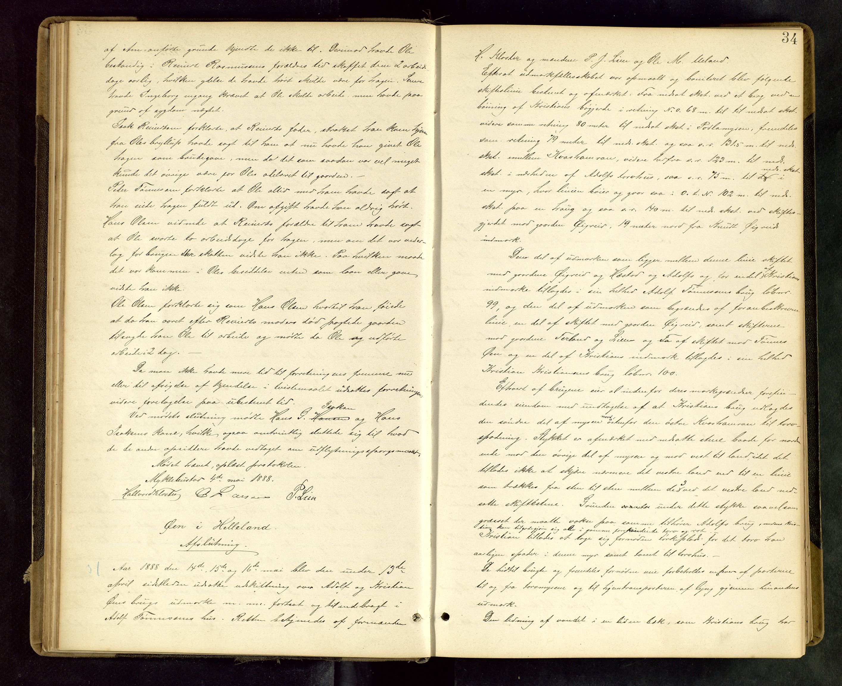 Rogaland jordskifterett, AV/SAST-A-102426/Oa/L0049: Forhandlingsprotokoll, 1887-1892, p. 34
