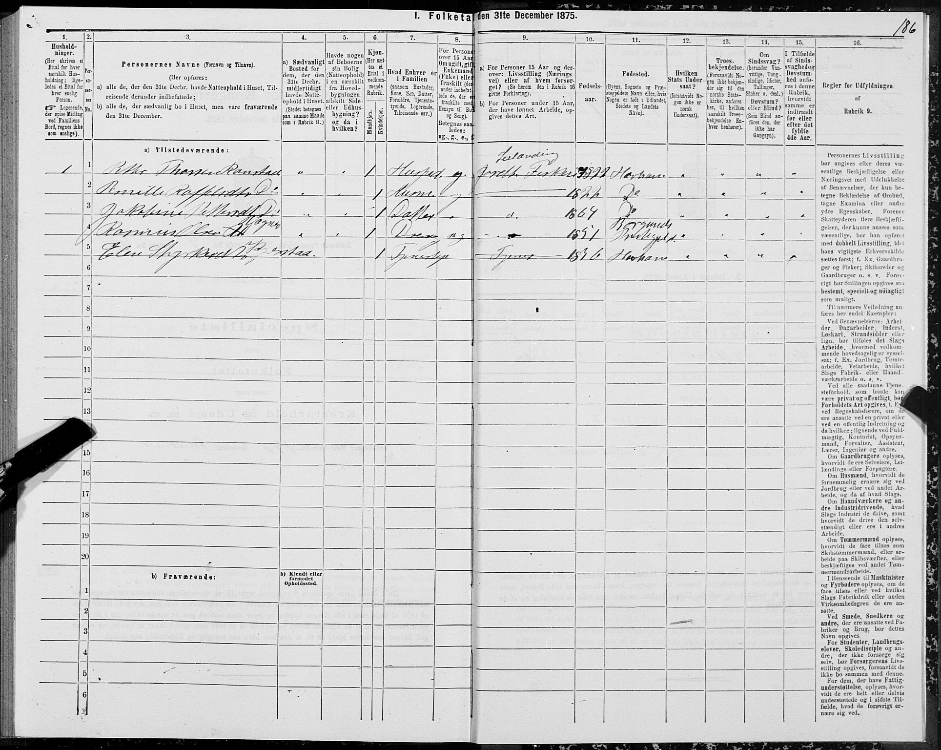 SAT, 1875 census for 1534P Haram, 1875, p. 2186