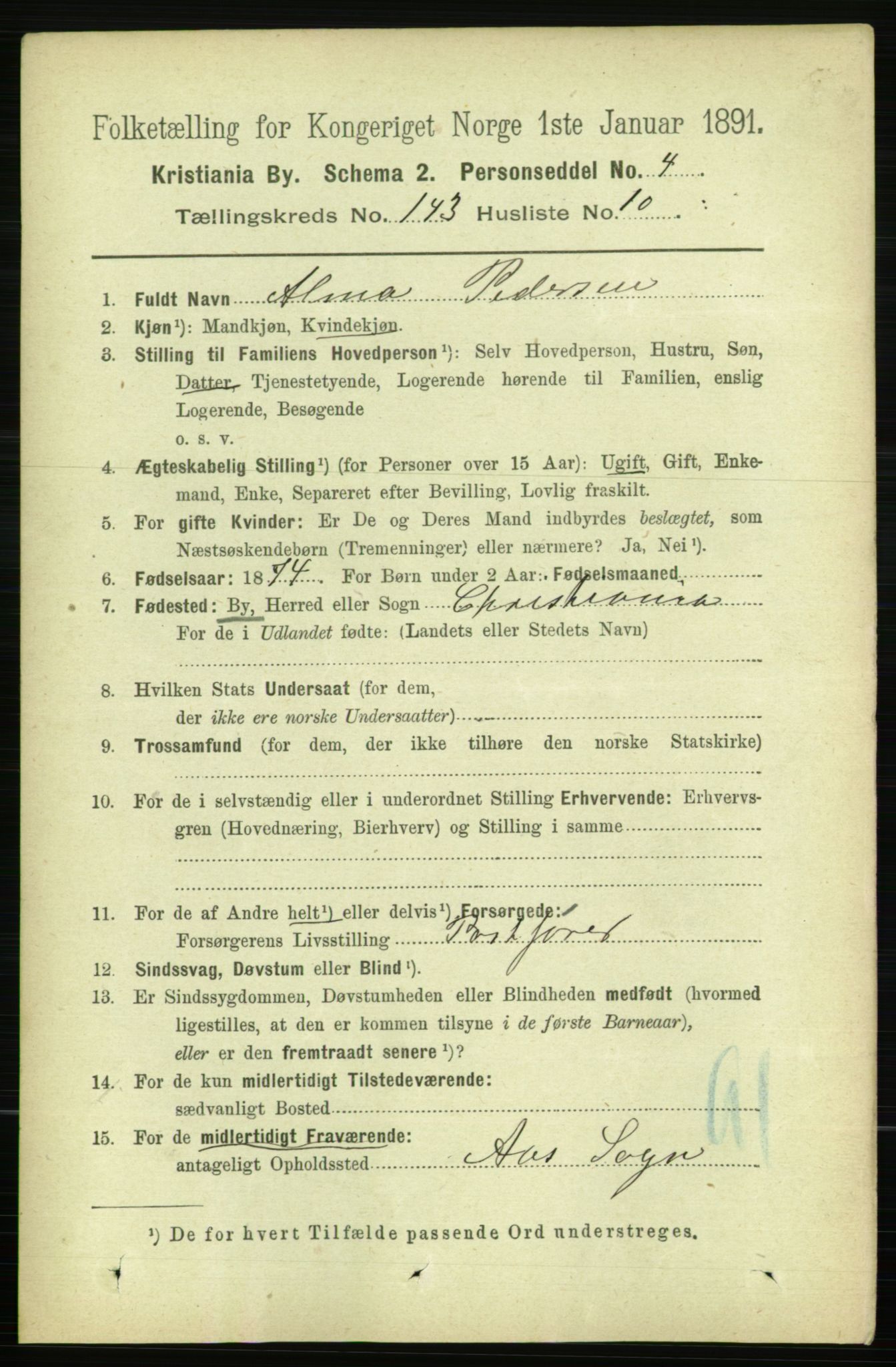 RA, 1891 census for 0301 Kristiania, 1891, p. 78923