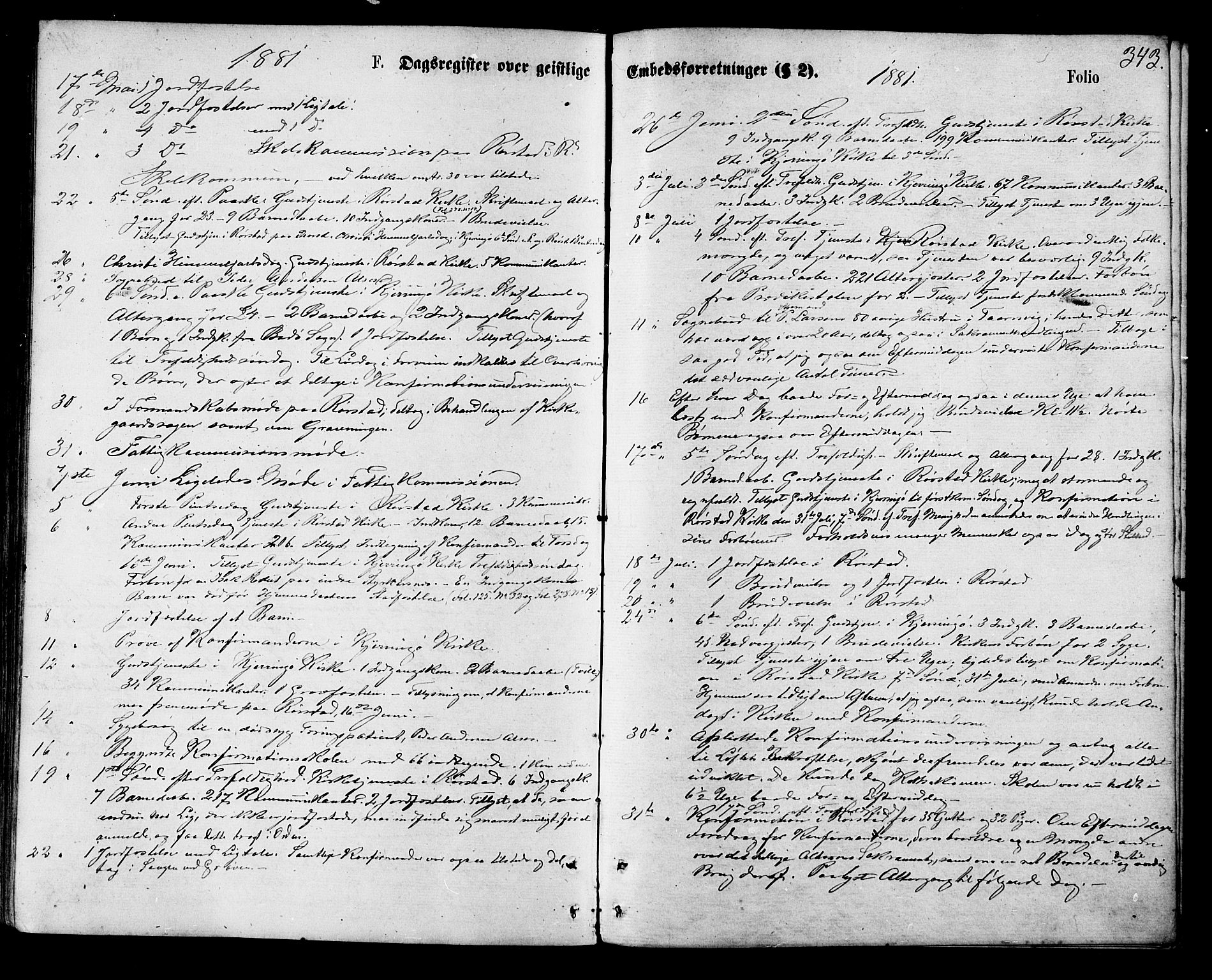 Ministerialprotokoller, klokkerbøker og fødselsregistre - Nordland, SAT/A-1459/853/L0771: Parish register (official) no. 853A10, 1870-1881, p. 343