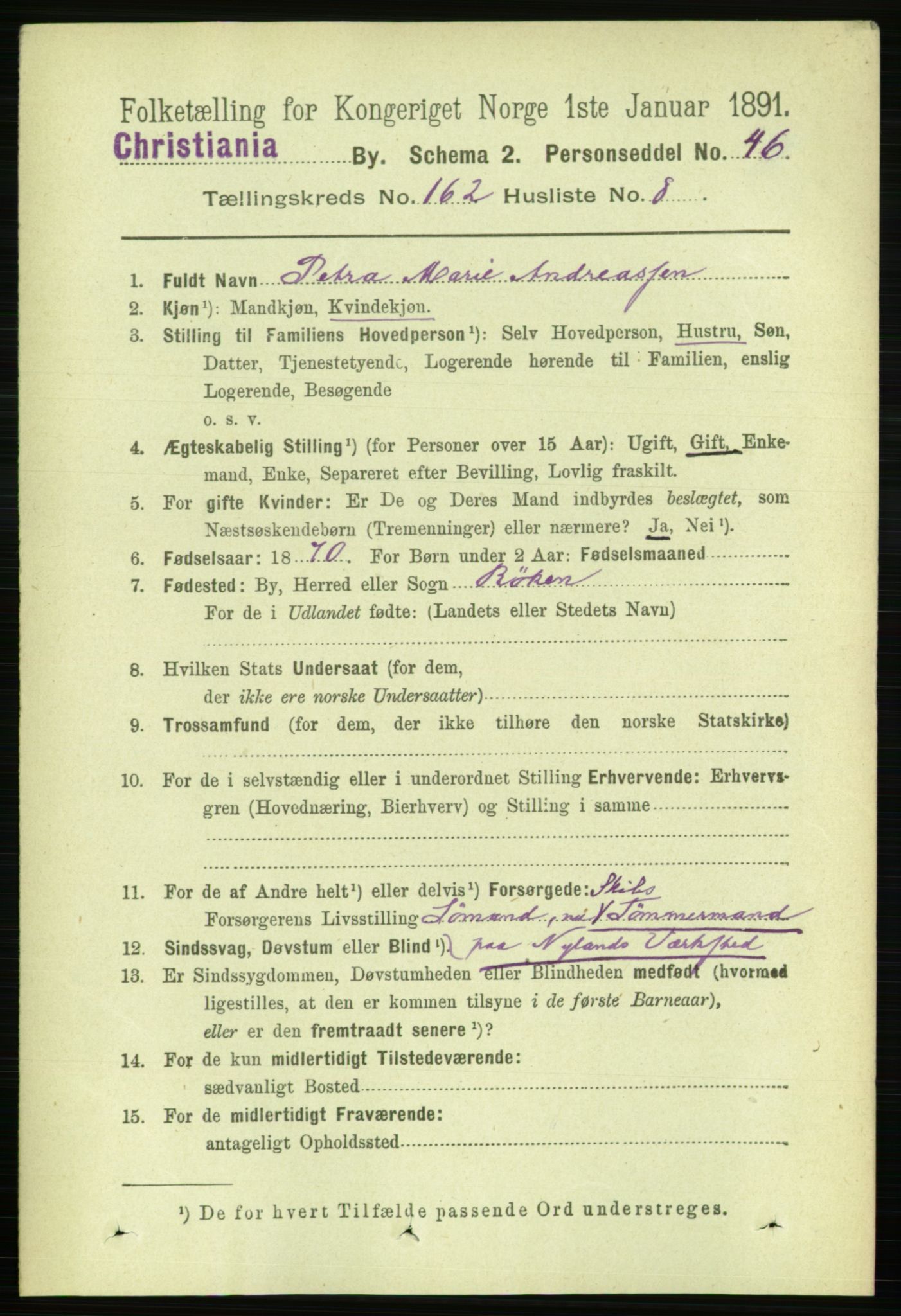 RA, 1891 census for 0301 Kristiania, 1891, p. 93218