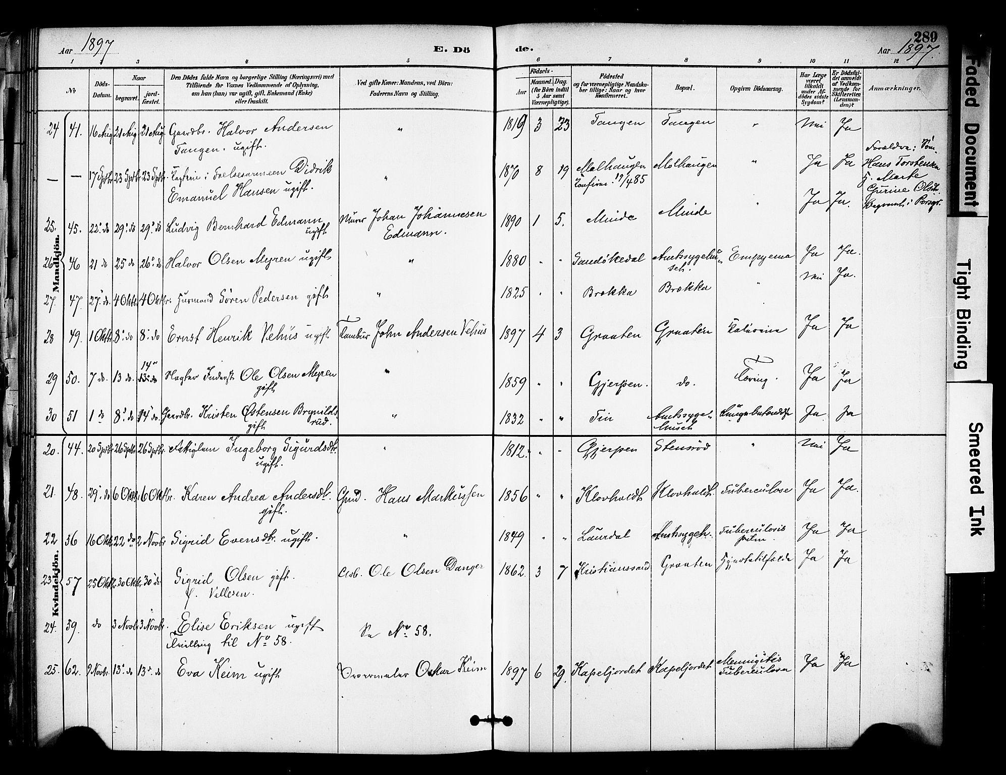 Solum kirkebøker, SAKO/A-306/F/Fa/L0010: Parish register (official) no. I 10, 1888-1898, p. 289