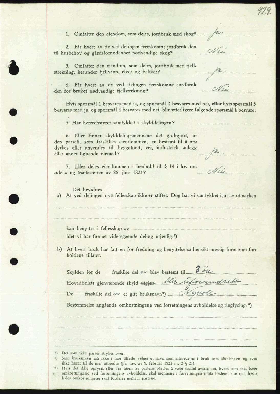 Nordmøre sorenskriveri, AV/SAT-A-4132/1/2/2Ca: Mortgage book no. A103, 1946-1947, Diary no: : 181/1947