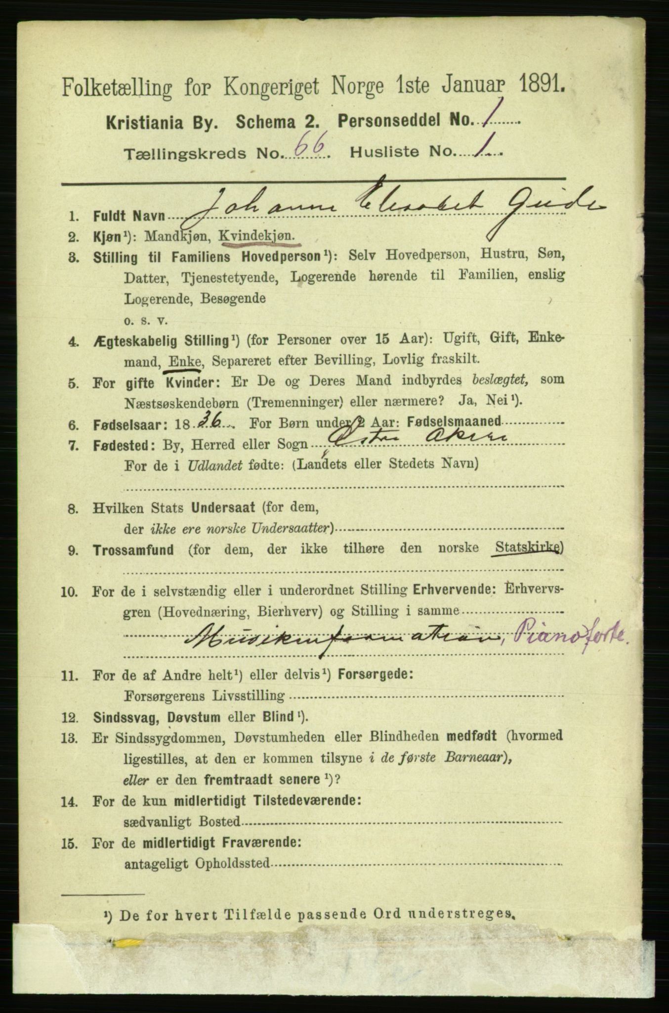 RA, 1891 census for 0301 Kristiania, 1891, p. 35628