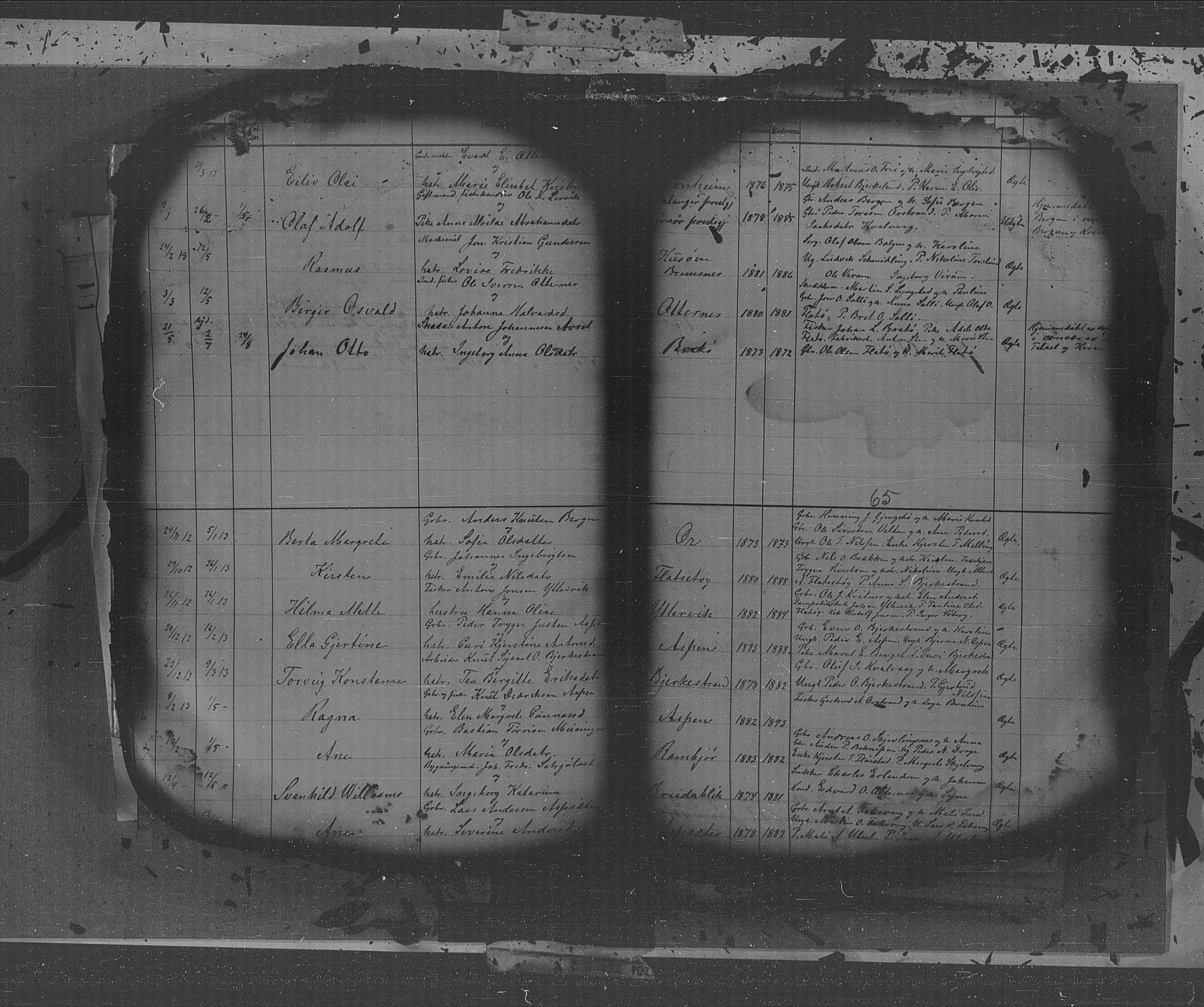 Kristiansund sokneprestkontor, AV/SAT-A-1068/1/I/I1: Parish register (copy) no. 31, 1880-1918, p. 65