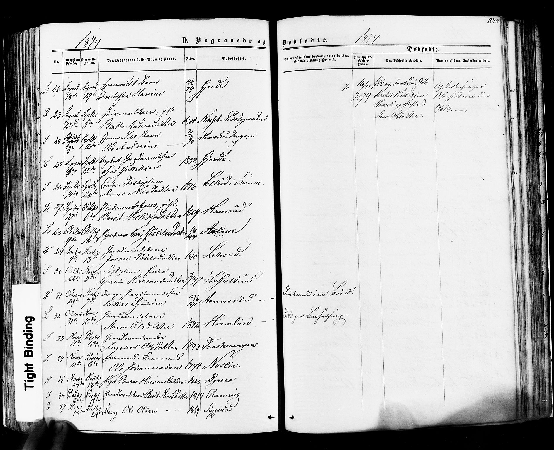 Flesberg kirkebøker, SAKO/A-18/F/Fa/L0007: Parish register (official) no. I 7, 1861-1878, p. 340