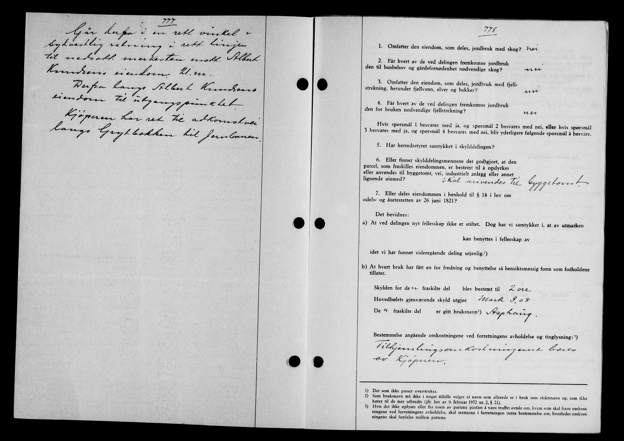 Gauldal sorenskriveri, SAT/A-0014/1/2/2C/L0048: Mortgage book no. 51-52, 1937-1938, p. 777-778, Diary no: : 1497/1937