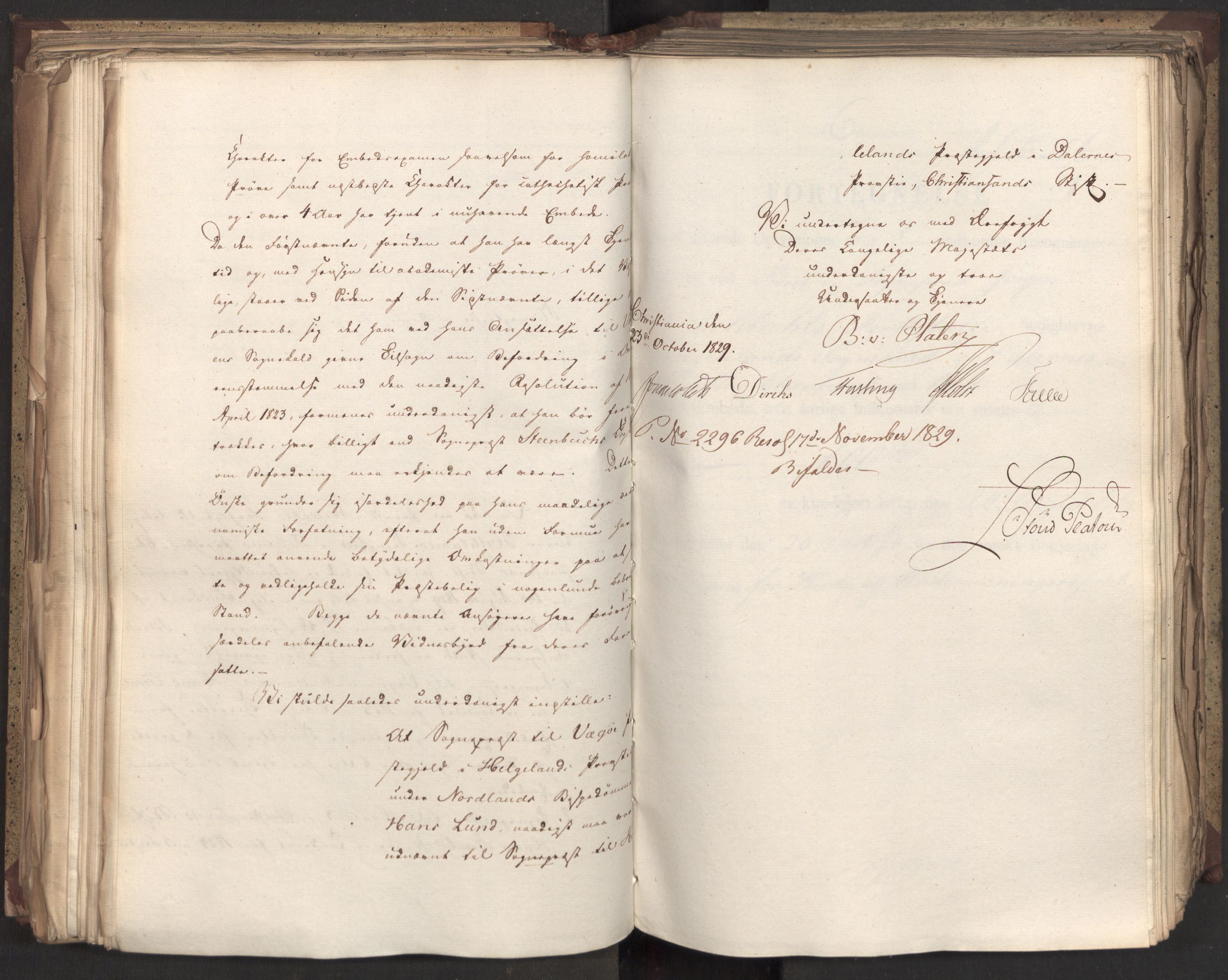 Statsrådsavdelingen i Stockholm, AV/RA-S-1003/D/Da/L0061: Regjeringsinnstillinger nr. 1501-1666, 1829, p. 240
