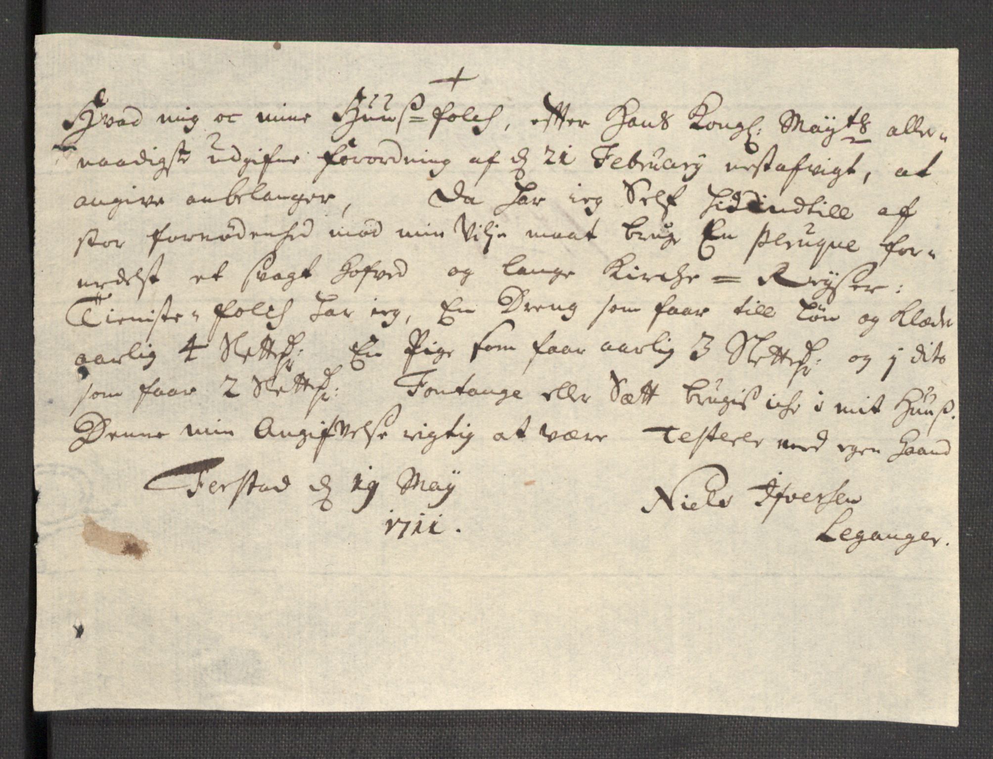 Rentekammeret inntil 1814, Reviderte regnskaper, Fogderegnskap, RA/EA-4092/R48/L2987: Fogderegnskap Sunnhordland og Hardanger, 1711, p. 210