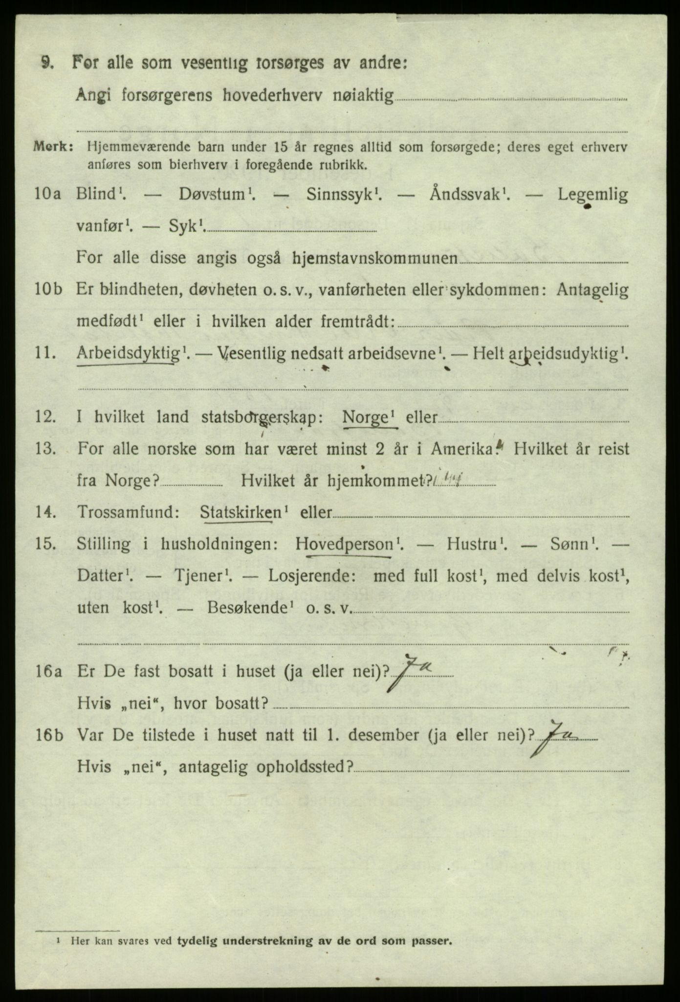 SAB, 1920 census for Balestrand, 1920, p. 785