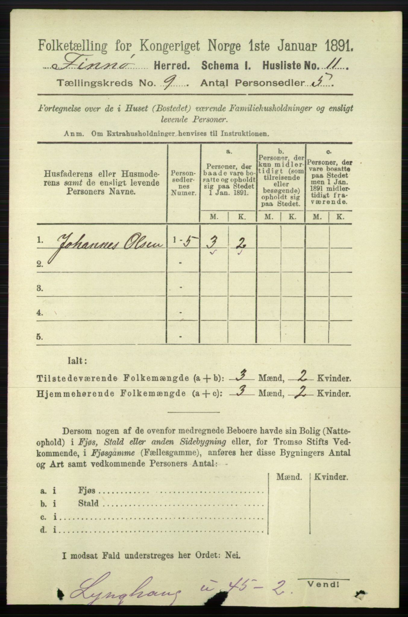 RA, 1891 census for 1141 Finnøy, 1891, p. 1858