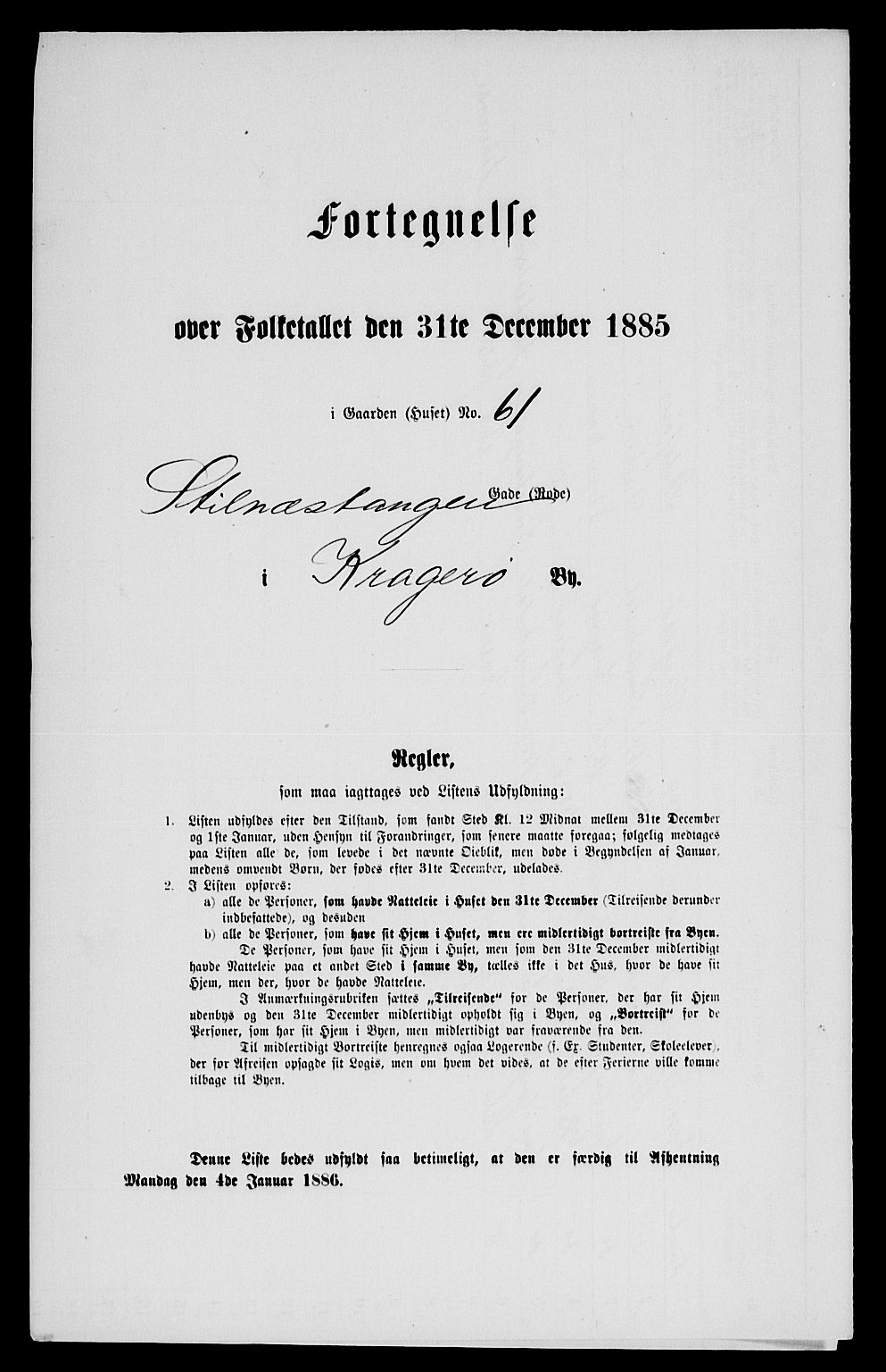 SAKO, 1885 census for 0801 Kragerø, 1885, p. 127