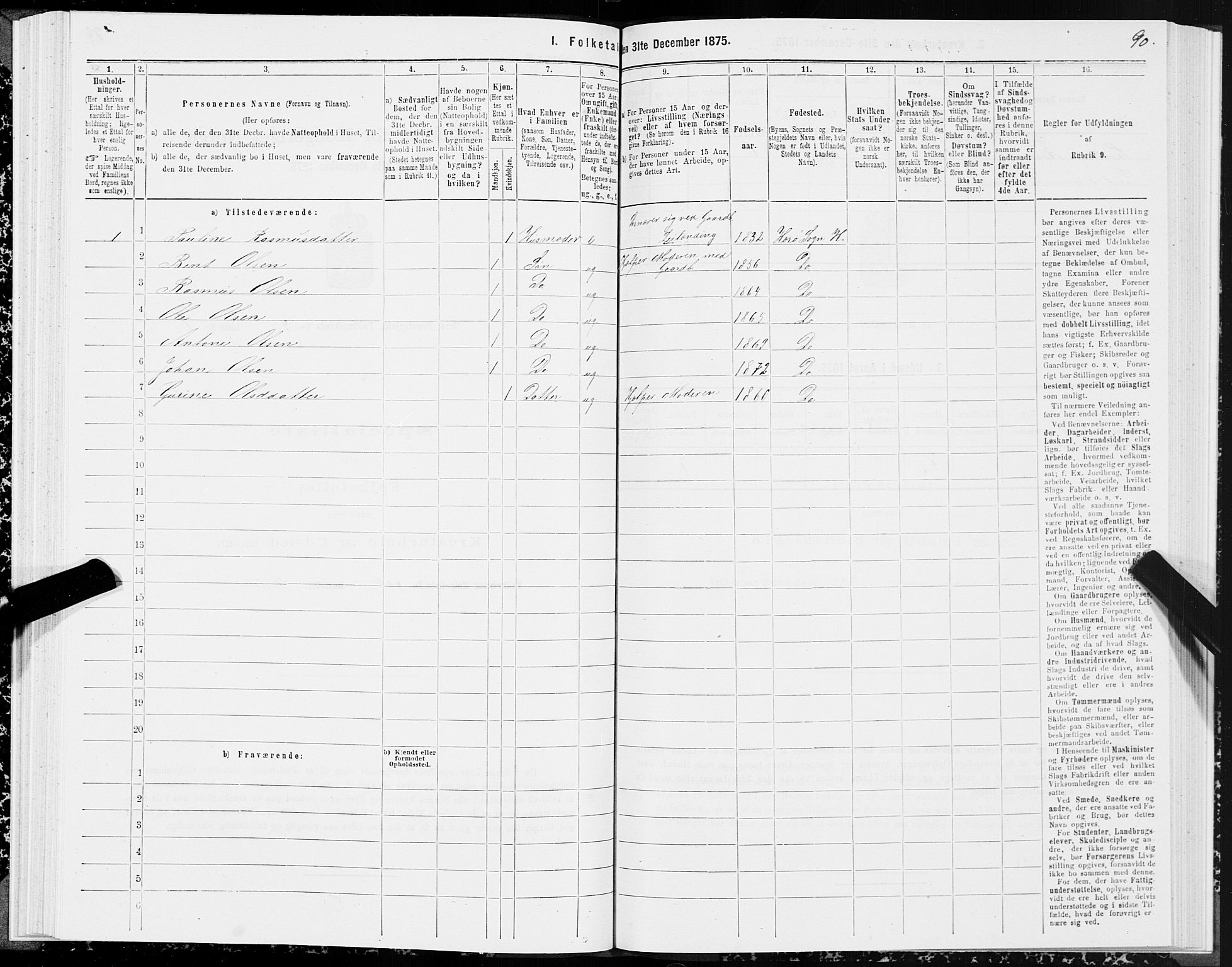 SAT, 1875 census for 1515P Herøy, 1875, p. 2090