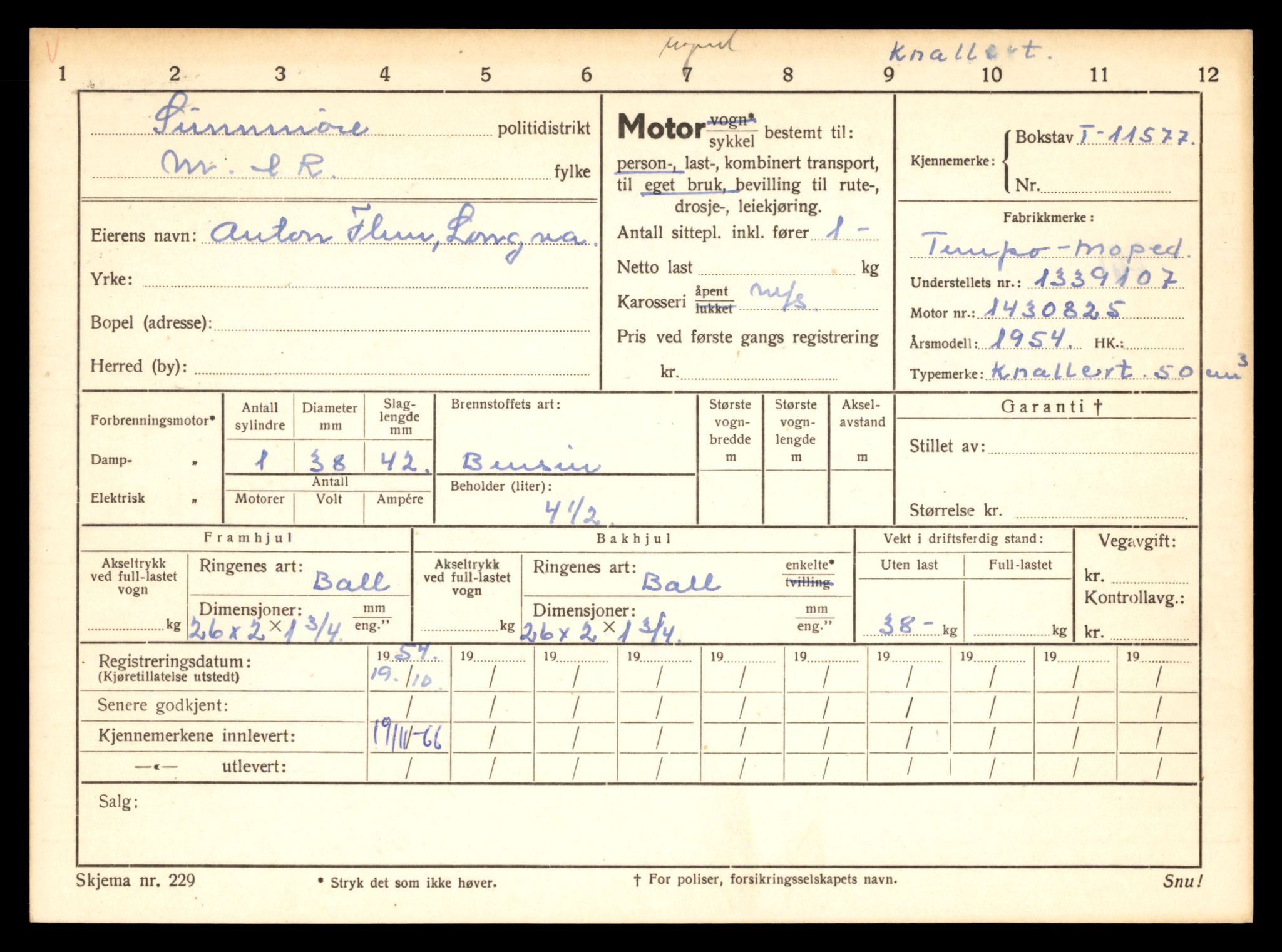 Møre og Romsdal vegkontor - Ålesund trafikkstasjon, AV/SAT-A-4099/F/Fe/L0029: Registreringskort for kjøretøy T 11430 - T 11619, 1927-1998, p. 2391