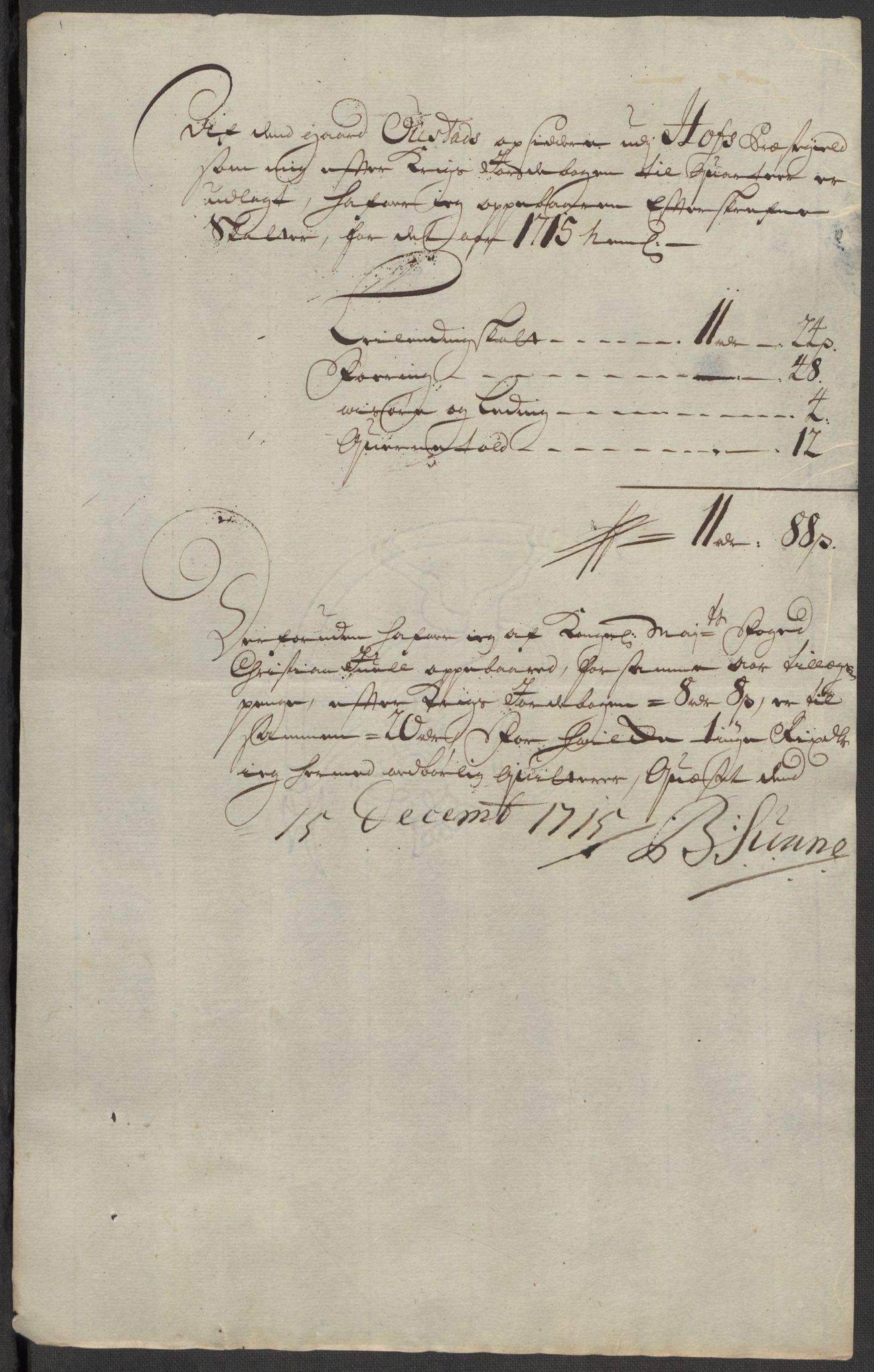 Rentekammeret inntil 1814, Reviderte regnskaper, Fogderegnskap, AV/RA-EA-4092/R13/L0853: Fogderegnskap Solør, Odal og Østerdal, 1715, p. 324