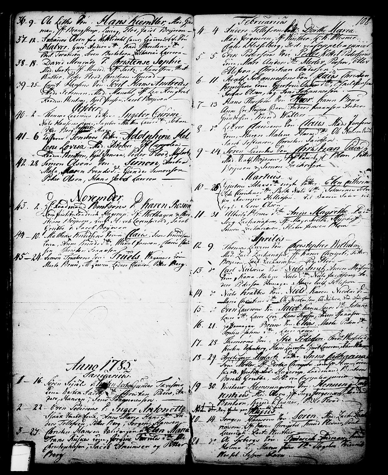 Skien kirkebøker, SAKO/A-302/G/Ga/L0001: Parish register (copy) no. 1, 1756-1791, p. 108
