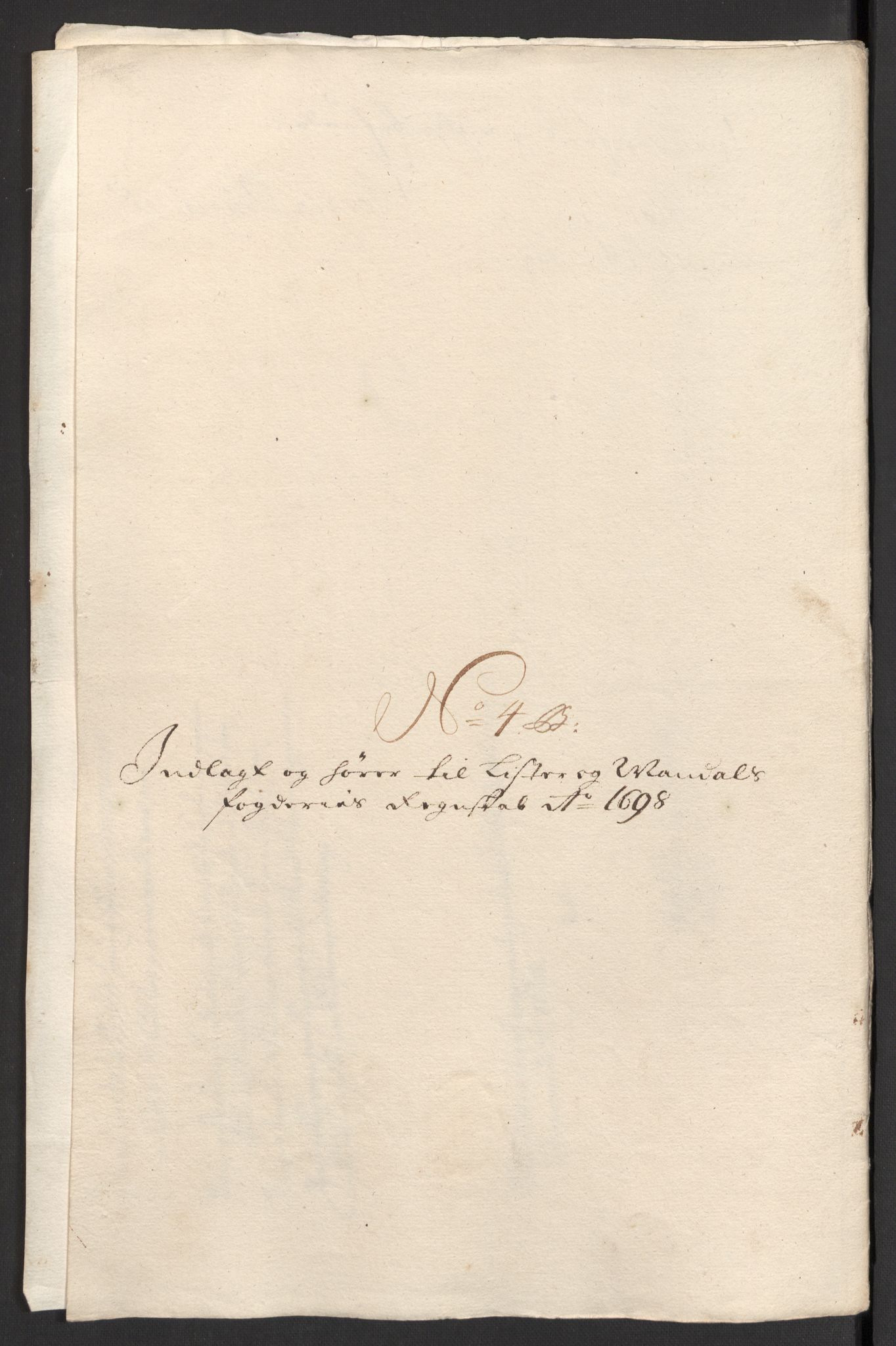 Rentekammeret inntil 1814, Reviderte regnskaper, Fogderegnskap, RA/EA-4092/R43/L2547: Fogderegnskap Lista og Mandal, 1698-1699, p. 46