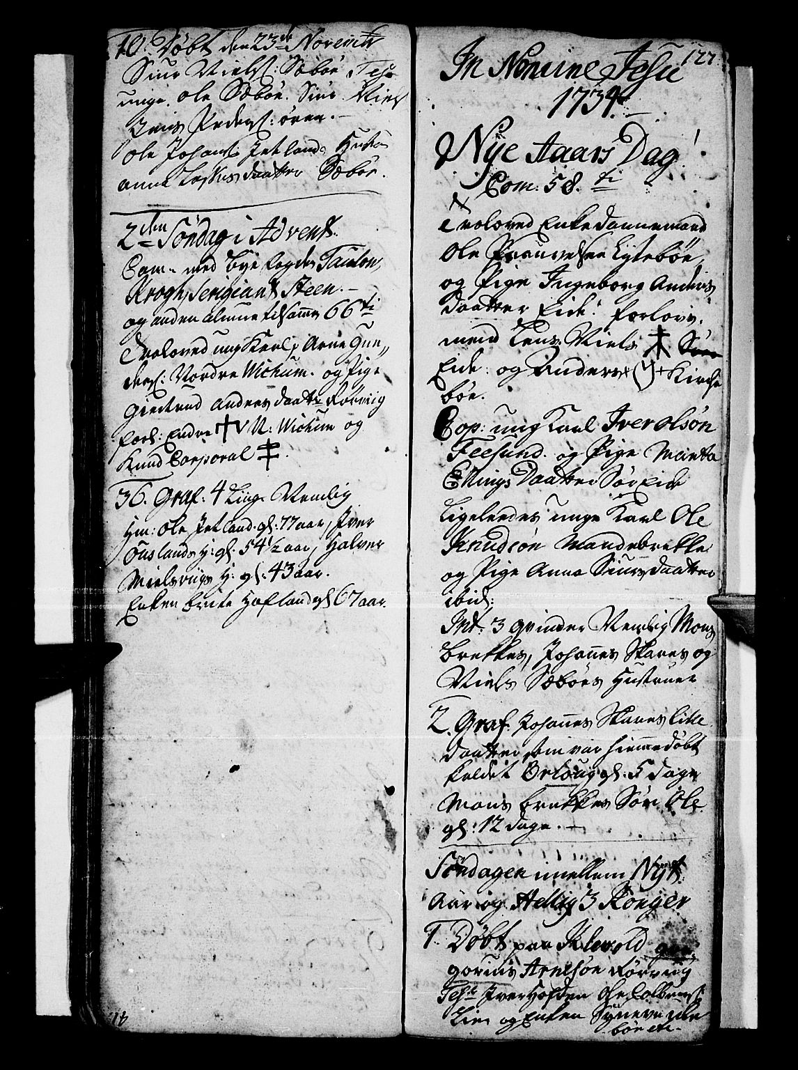 Vik sokneprestembete, AV/SAB-A-81501/H/Haa/Haaa/L0001: Parish register (official) no. A 1 / 3, 1727-1740, p. 127