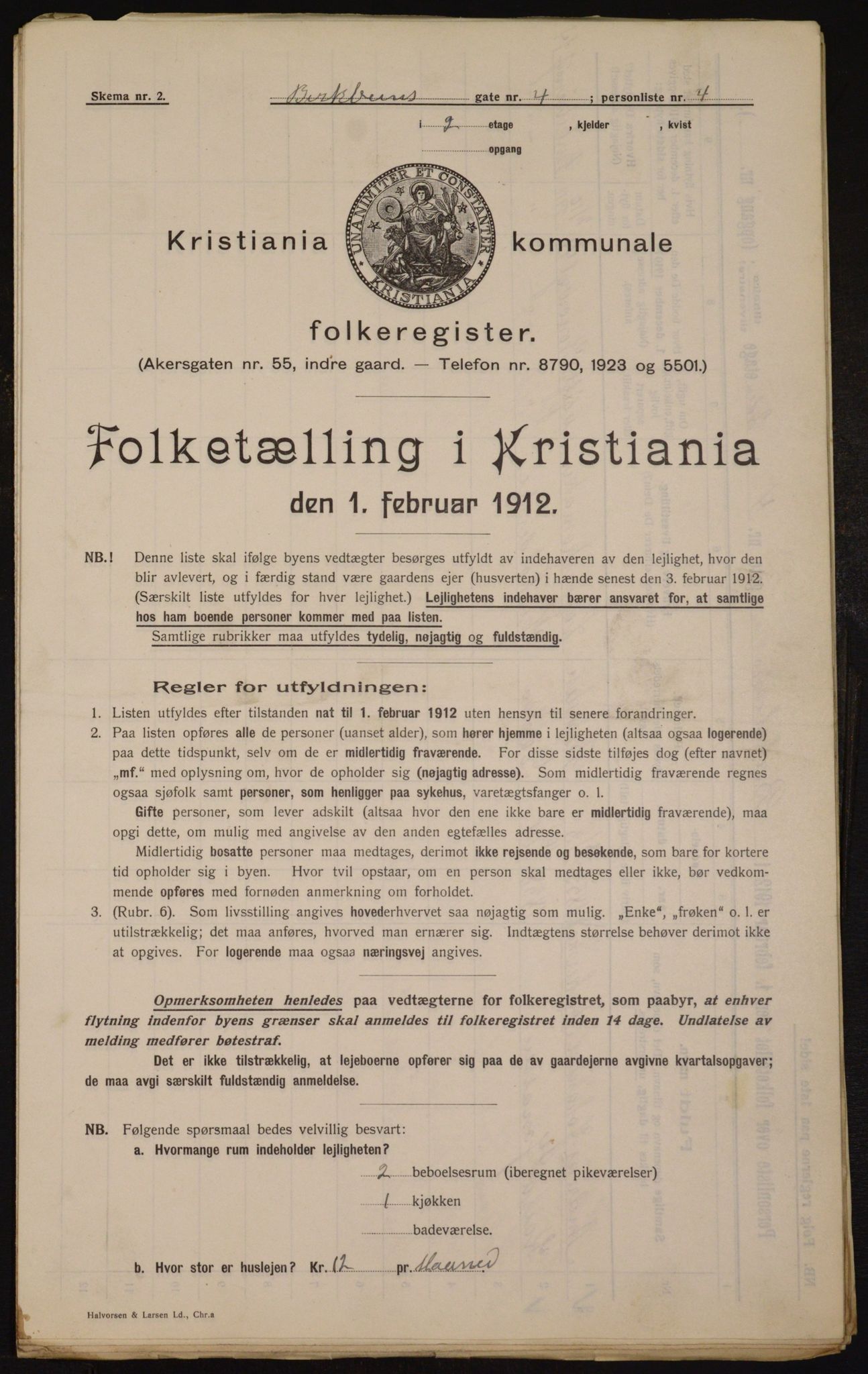 OBA, Municipal Census 1912 for Kristiania, 1912, p. 4928