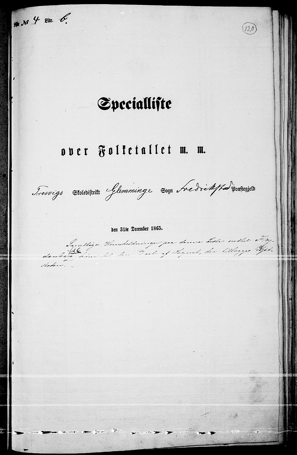 RA, 1865 census for Fredrikstad/Glemmen, 1865, p. 116