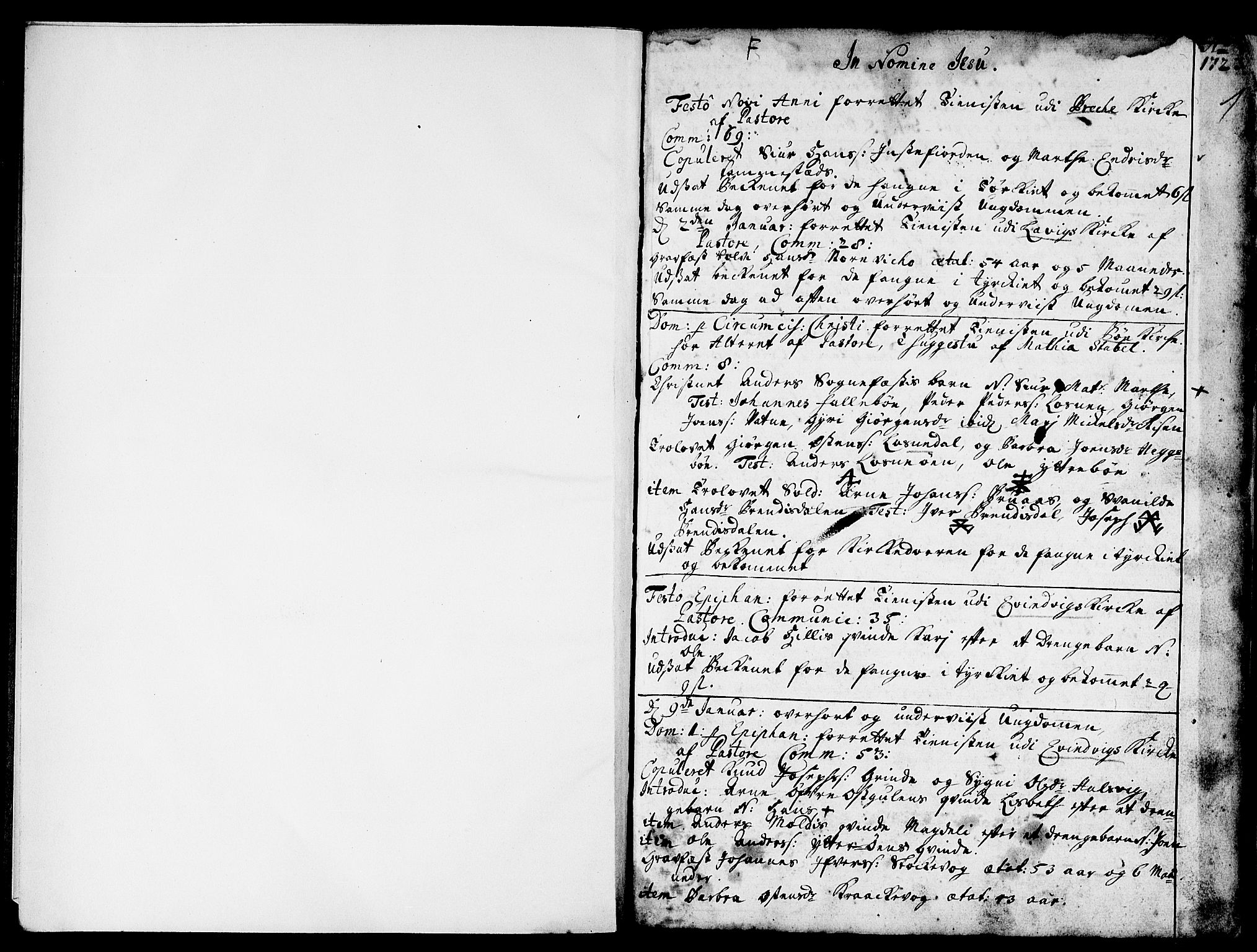 Gulen sokneprestembete, SAB/A-80201/H/Haa/Haaa/L0008: Parish register (official) no. A 8, 1723-1728, p. 1
