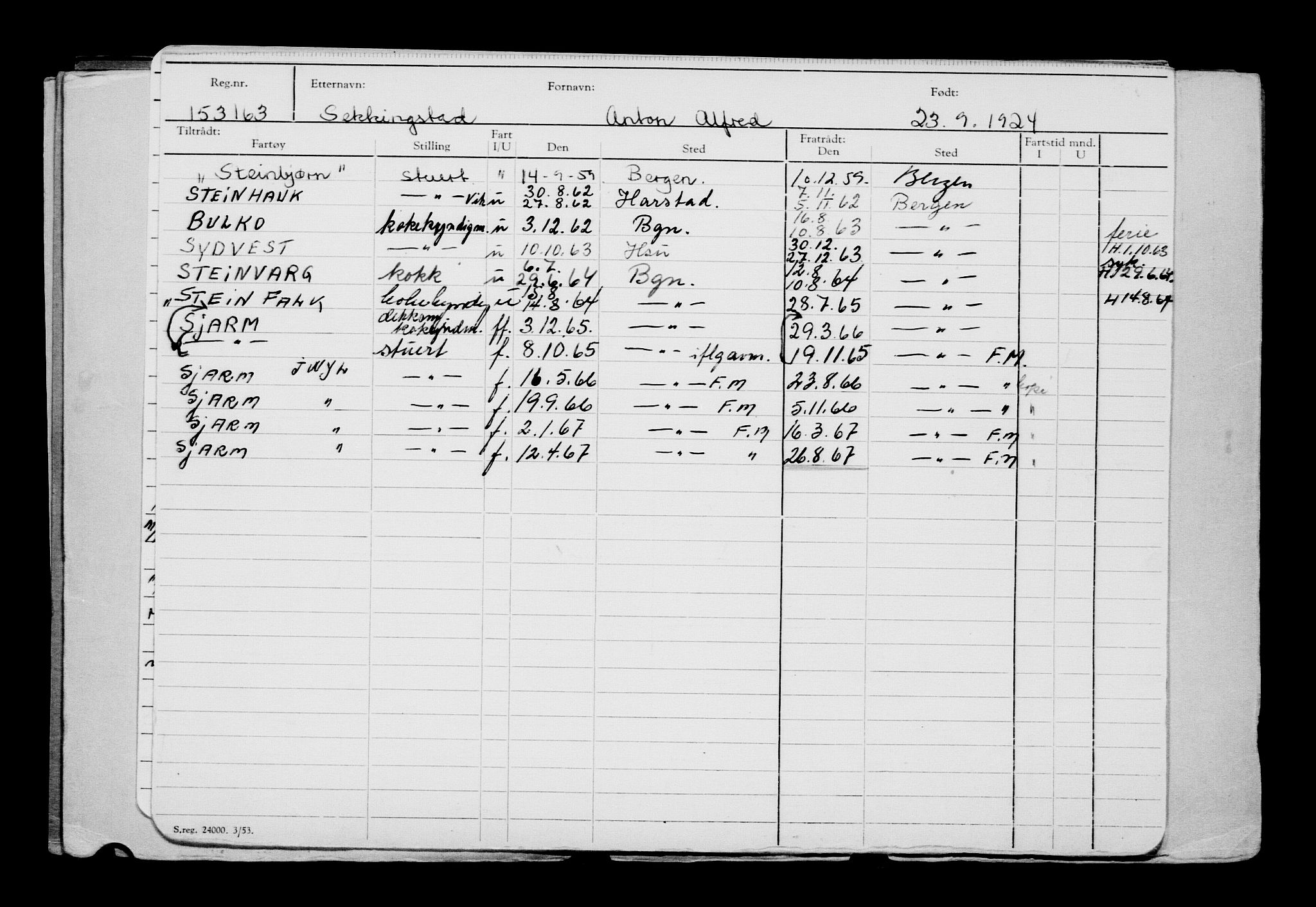 Direktoratet for sjømenn, AV/RA-S-3545/G/Gb/L0236: Hovedkort, 1924, p. 290