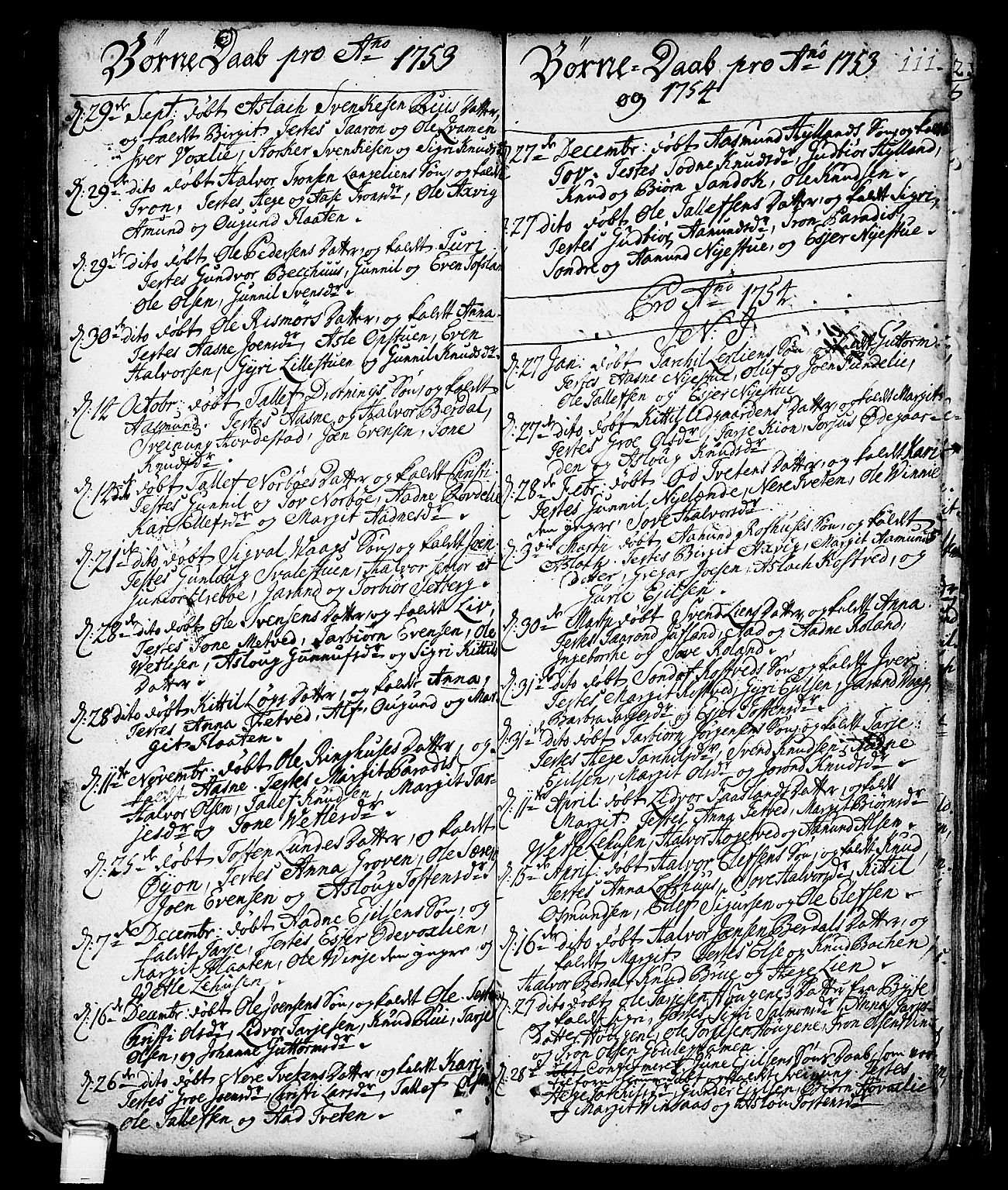 Vinje kirkebøker, SAKO/A-312/F/Fa/L0001: Parish register (official) no. I 1, 1717-1766, p. 111