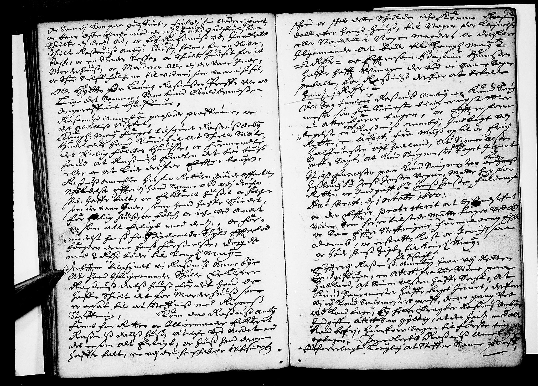 Nedre Romerike sorenskriveri, SAO/A-10469/F/Fb/L0011: Tingbok, 1680, p. 61b-62a