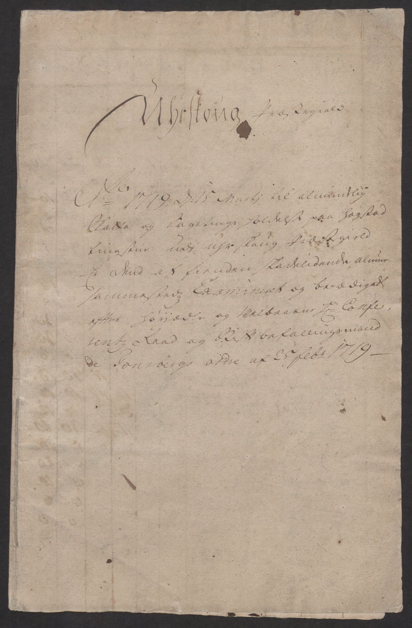 Danske Kanselli, Skapsaker, AV/RA-EA-4061/F/L0094: Skap 16, pakke 6, 1716-1719, p. 2