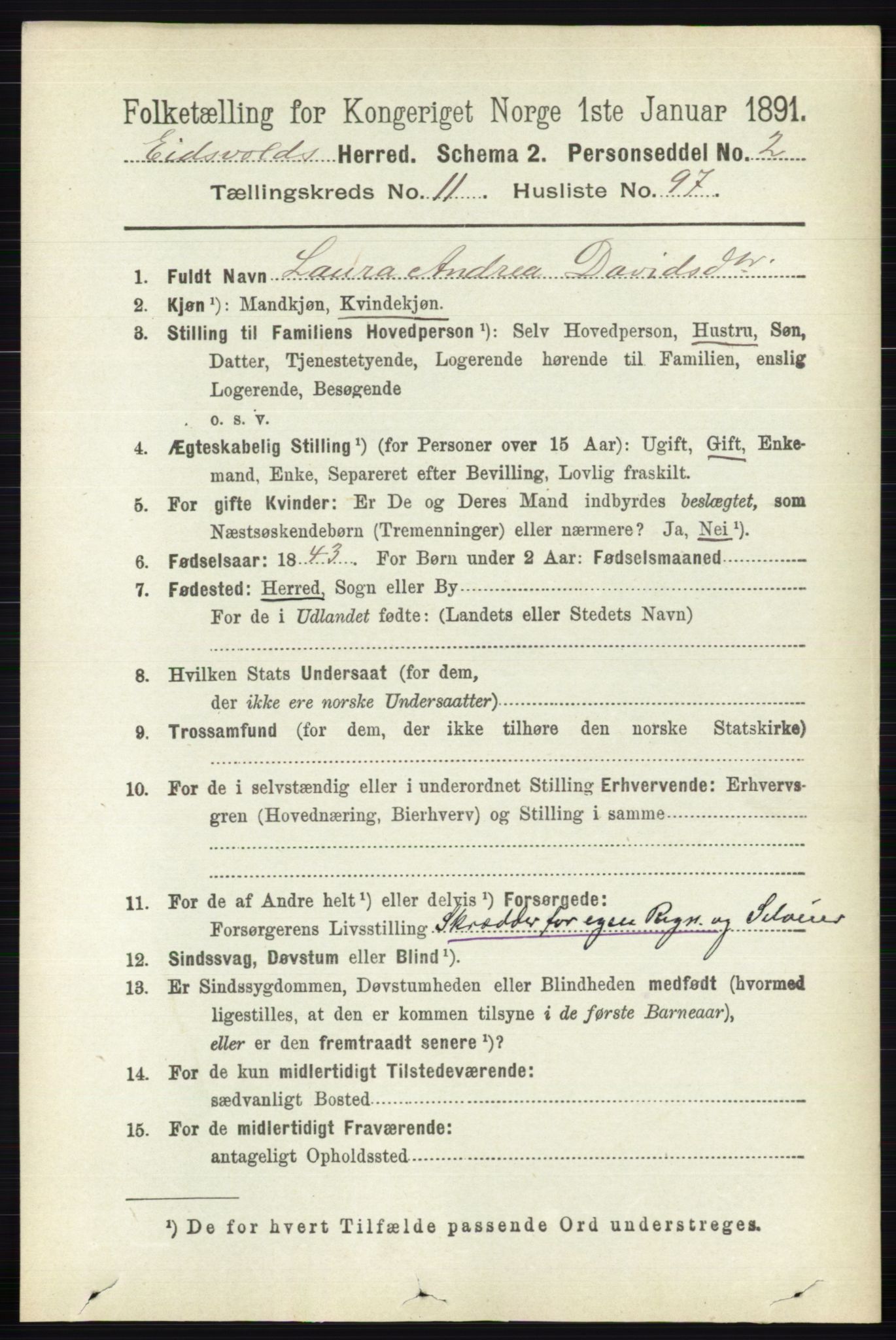 RA, 1891 census for 0237 Eidsvoll, 1891, p. 8349