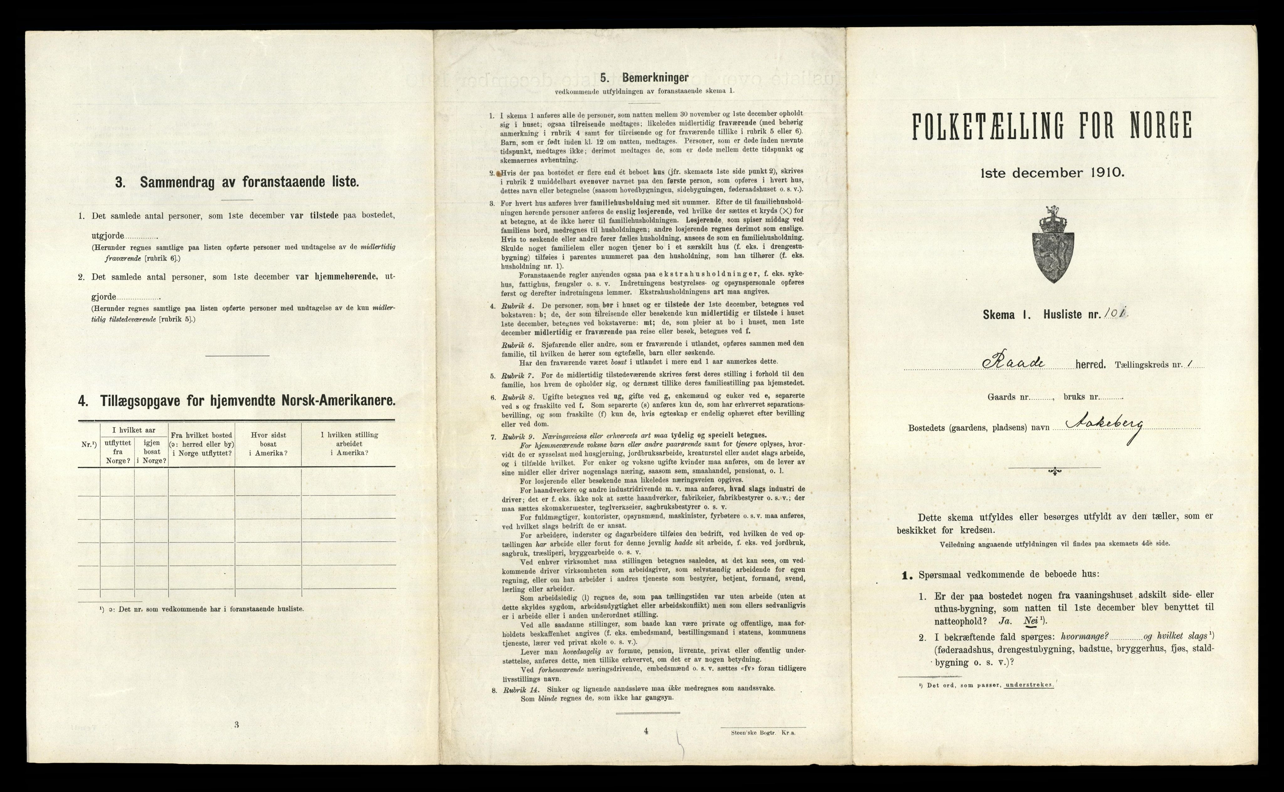 RA, 1910 census for Råde, 1910, p. 232