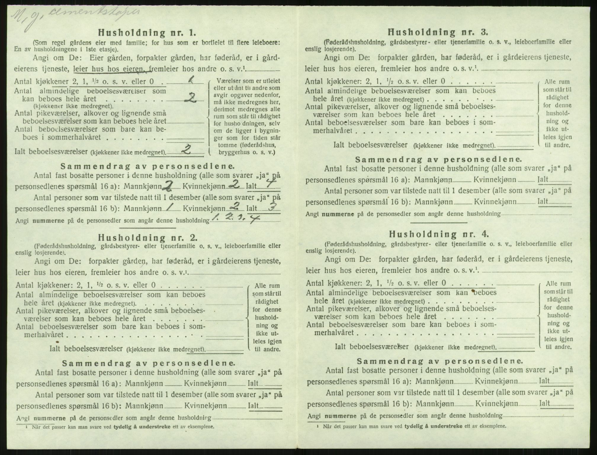 SAK, 1920 census for Holt, 1920, p. 1161