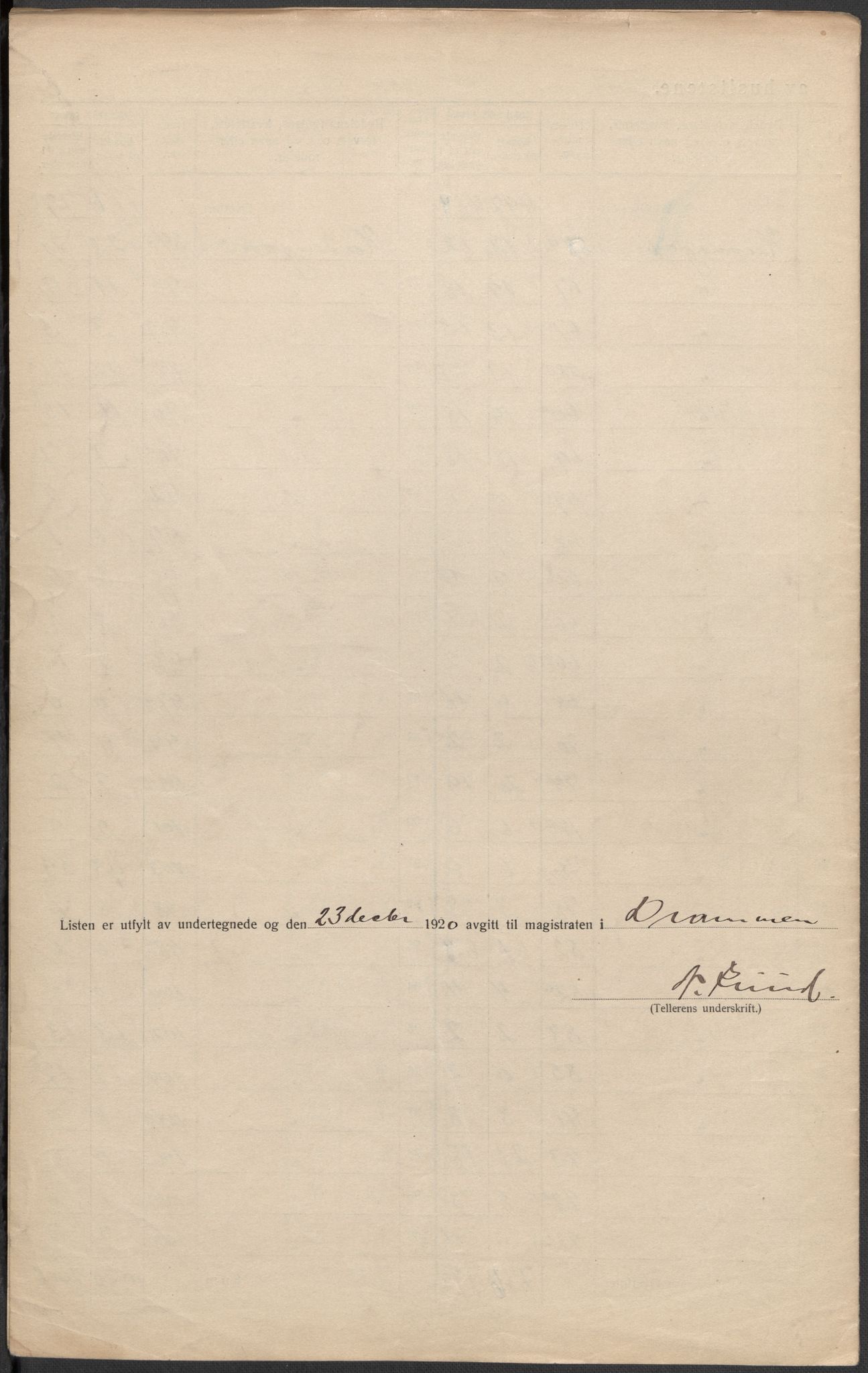 SAKO, 1920 census for Drammen, 1920, p. 90