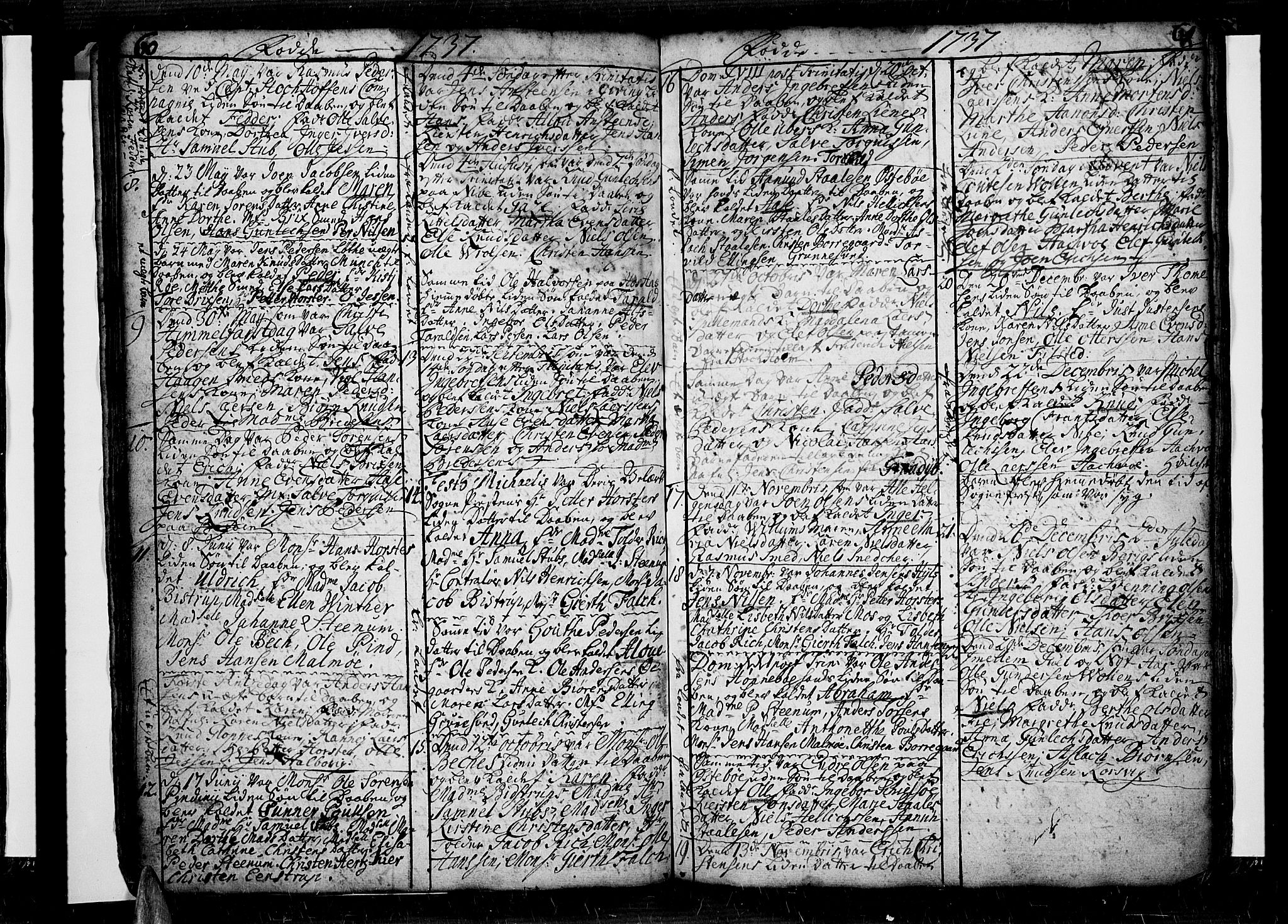 Risør sokneprestkontor, SAK/1111-0035/F/Fb/L0001: Parish register (copy) no. B 1, 1716-1747, p. 60-61