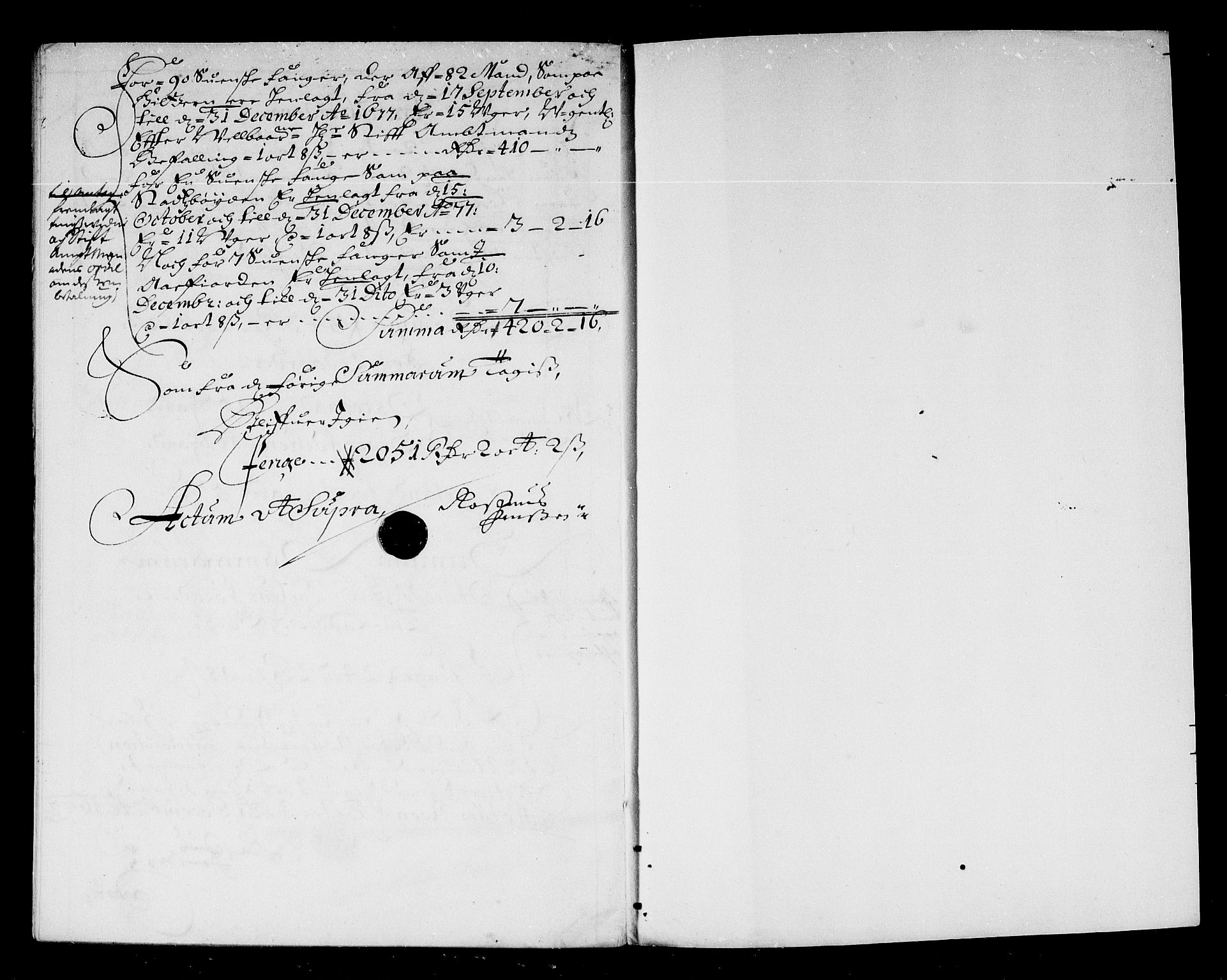 Rentekammeret inntil 1814, Reviderte regnskaper, Stiftamtstueregnskaper, Trondheim stiftamt og Nordland amt, AV/RA-EA-6044/R/Re/L0047: Trondheim stiftamt og Nordland amt, 1677