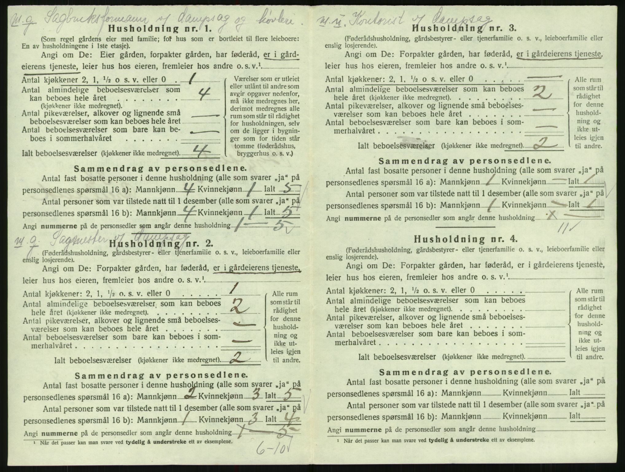 SAK, 1920 census for Bygland, 1920, p. 772