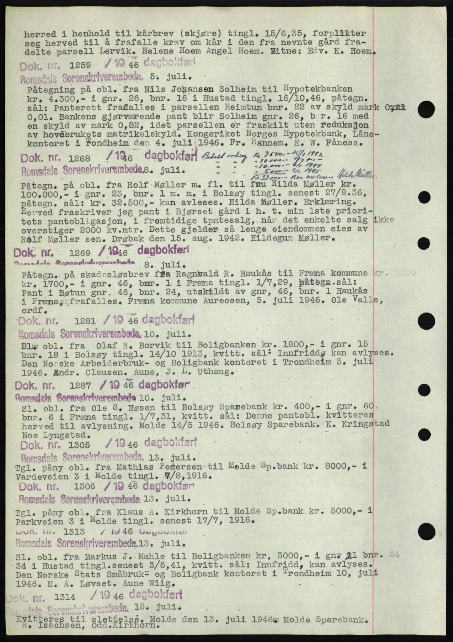 Romsdal sorenskriveri, AV/SAT-A-4149/1/2/2C: Mortgage book no. C1b, 1946-1949, Deed date: 05.07.1946