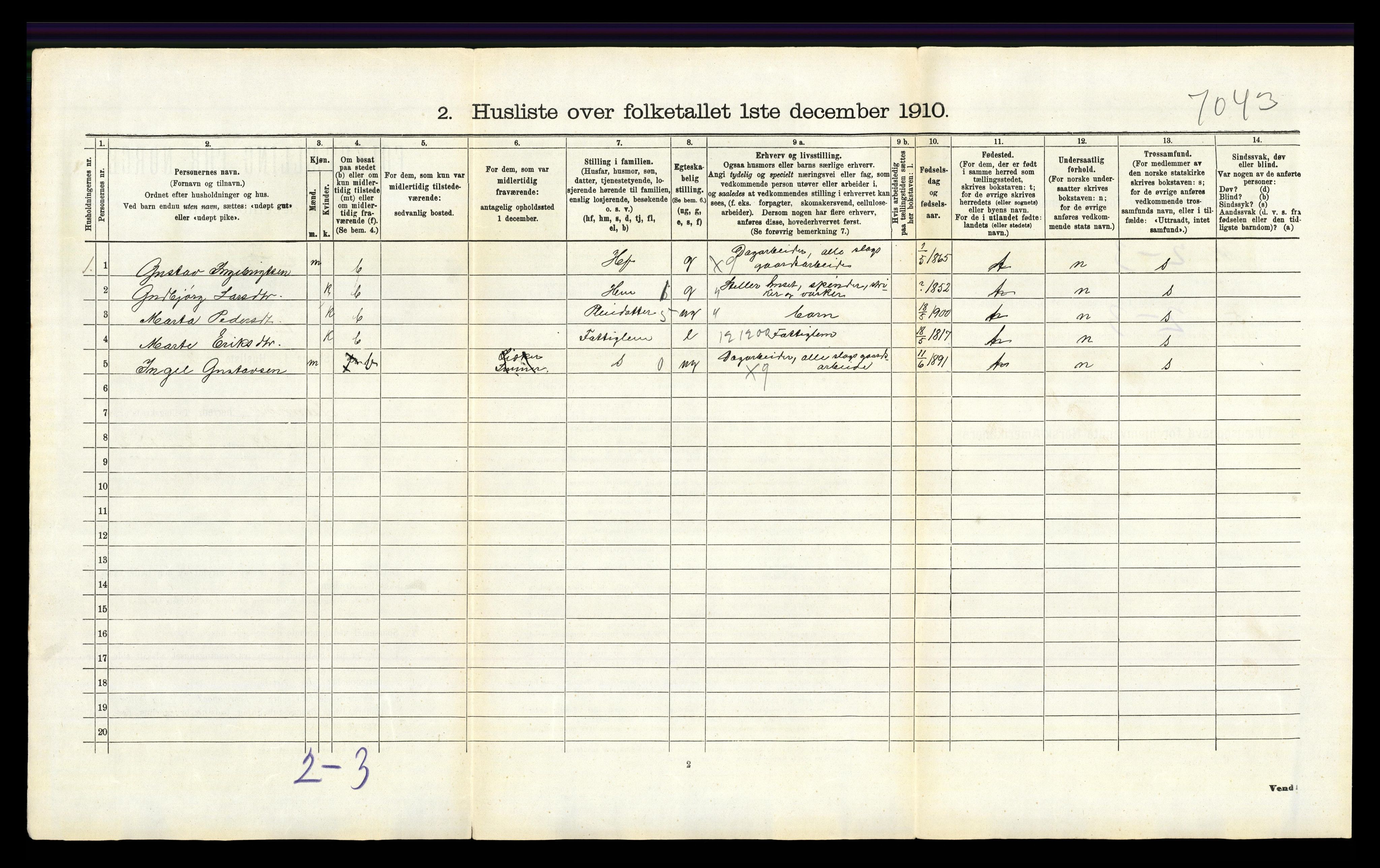 RA, 1910 census for Lunner, 1910, p. 267