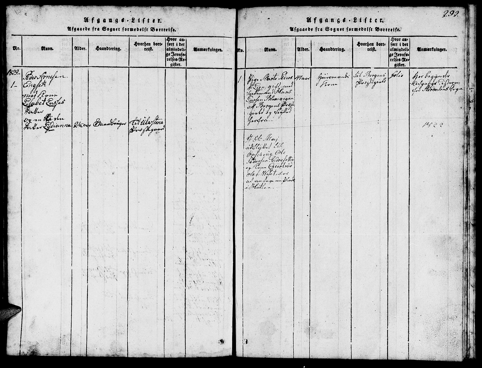 Ministerialprotokoller, klokkerbøker og fødselsregistre - Møre og Romsdal, SAT/A-1454/520/L0289: Parish register (copy) no. 520C01, 1817-1837, p. 292